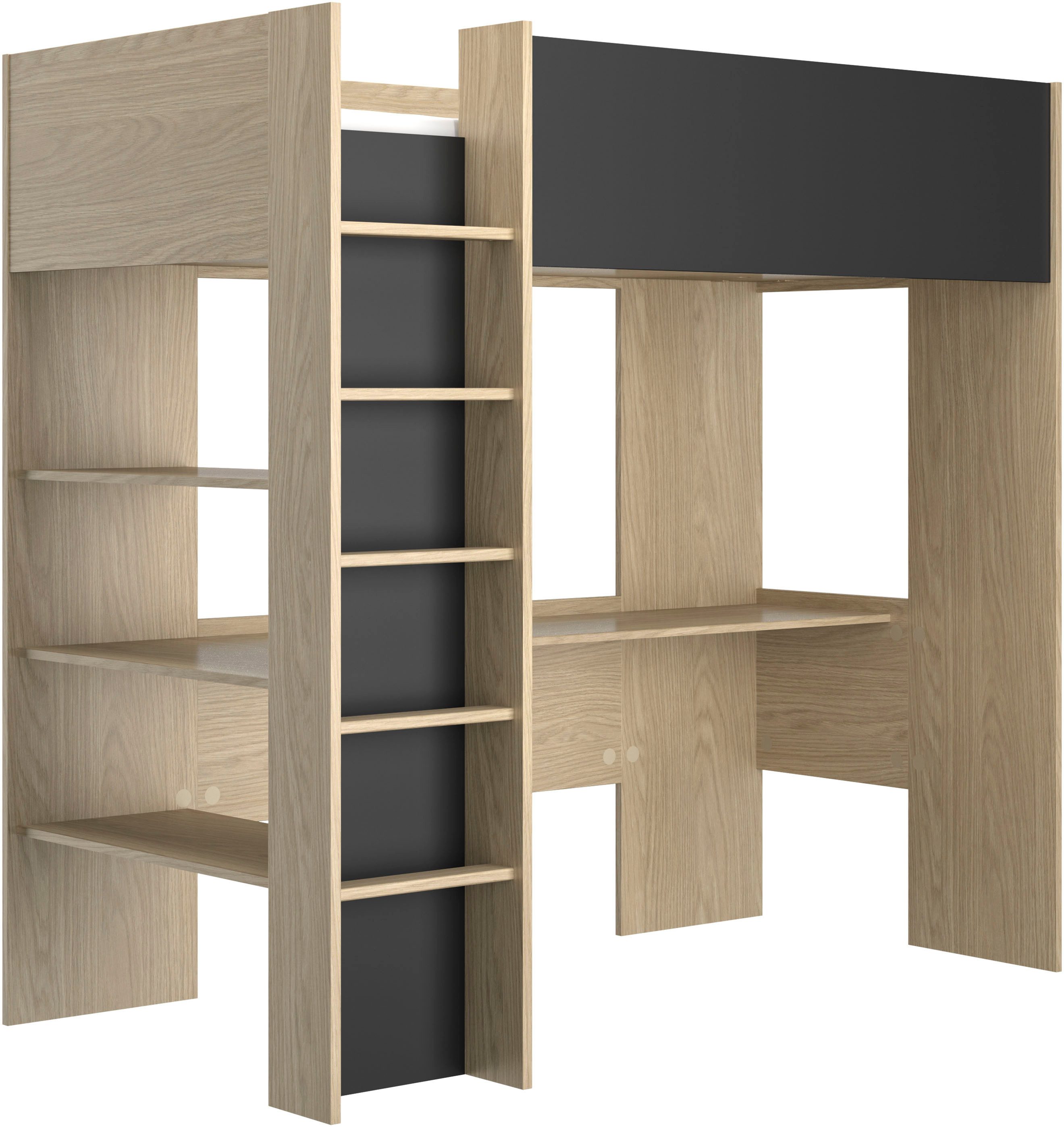 Gami Hochbett Nael Hochbett 90 / 200 mit Schreibtisch