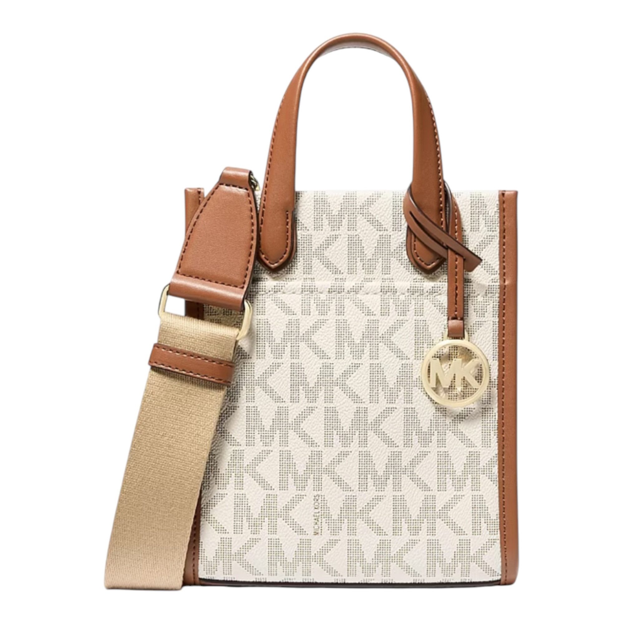 MICHAEL KORS Handtasche Michael Kors Gigi Extra-Small Umhängetasche Vanilla Canvas Crossbody