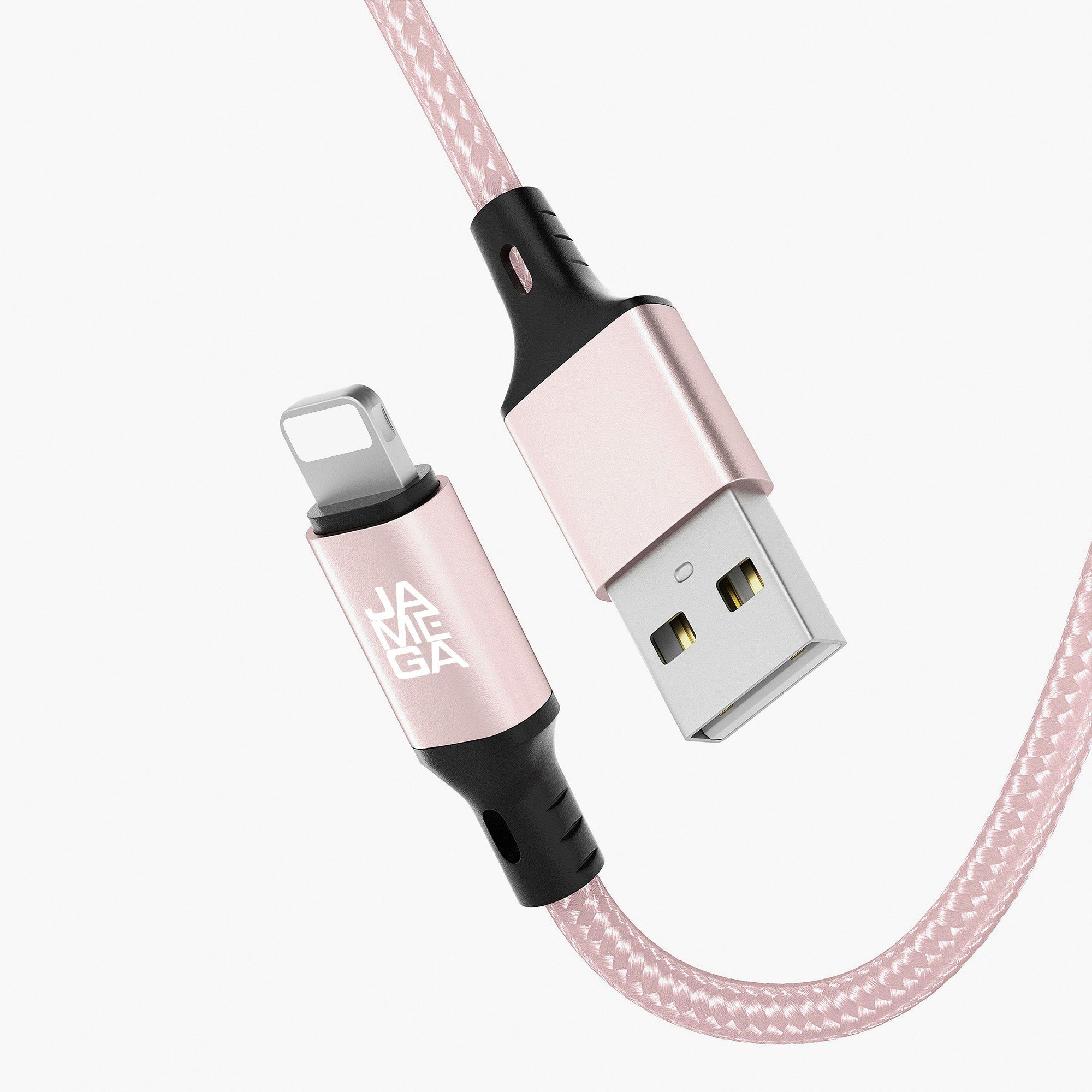 JAMEGA USB Kabel kompatibel mit iPhone Nylon USB A auf 8-Pin Ladekabel - Lightningkabel, USB A, 8-Pin (50 cm)