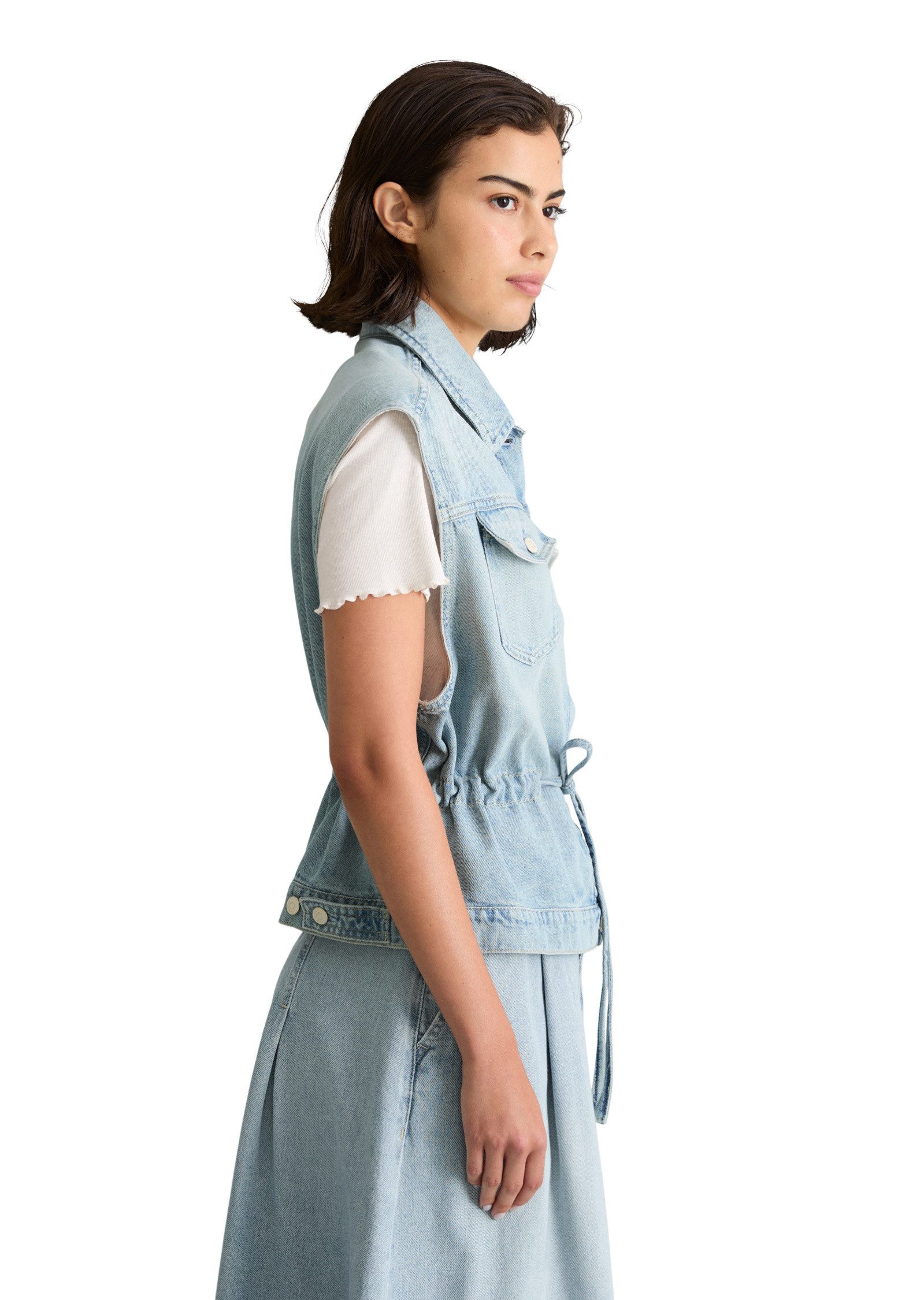 Marc O'Polo DENIM Jeansweste mit Taillen-Tunnelzug