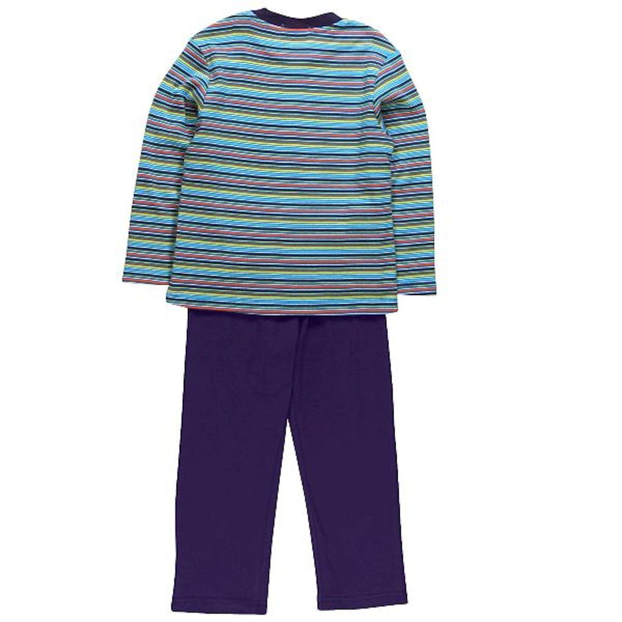 Schlafanzug (2 lang BÒBOLI BÒBOLI tlg) Pyjama Jungen Pyjama gestreift