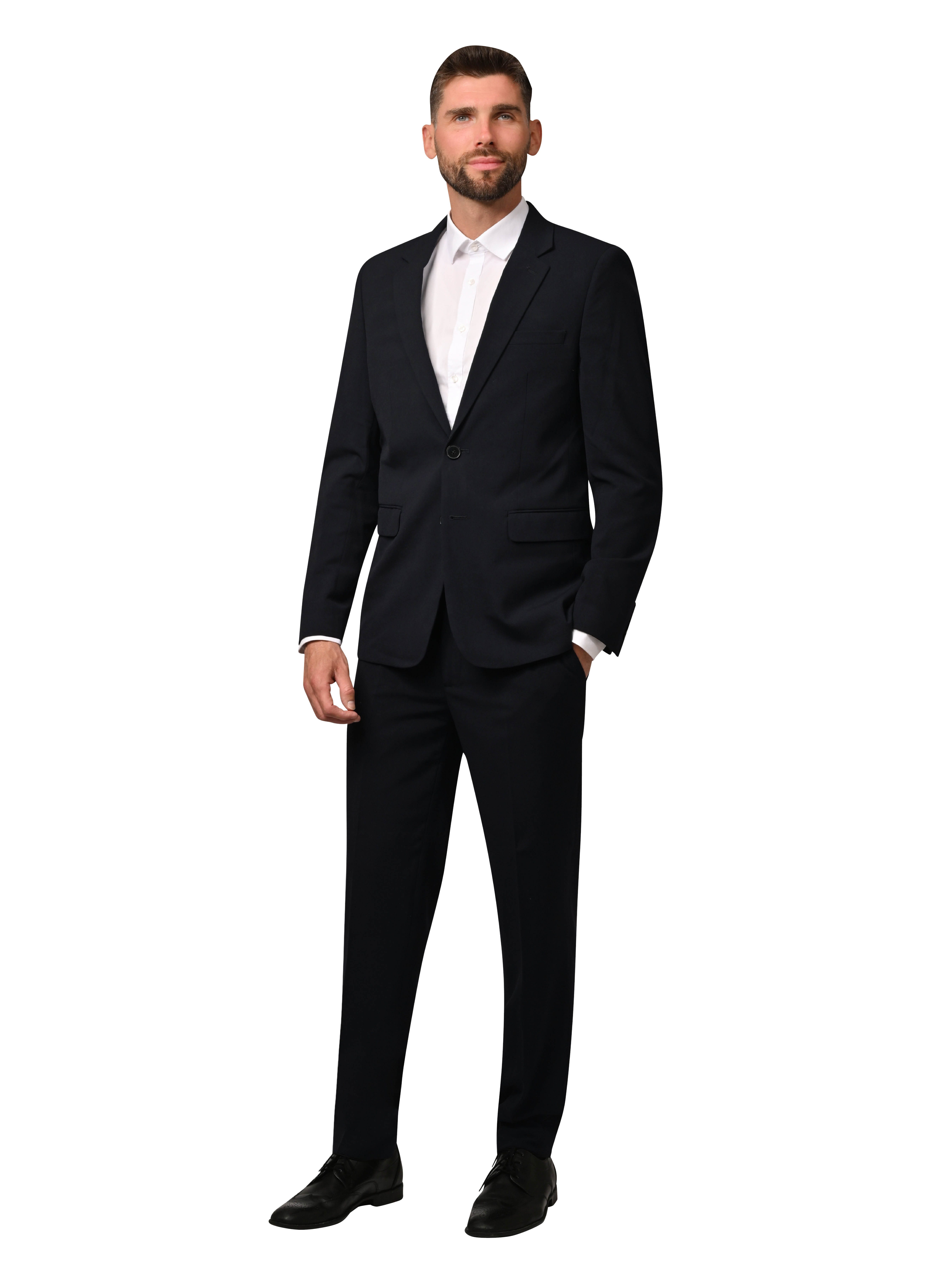 Hirschthal Anzug Herren Business Anzug Regular Fit (Anzughose & Sakko, 2-tlg., Anzug Set) im modernen Look, mit Kleidersack