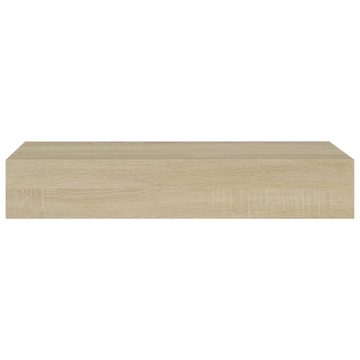 vidaXL Regal Wand-Schubladenregal Eichenoptik 60x23,5x10 cm MDF