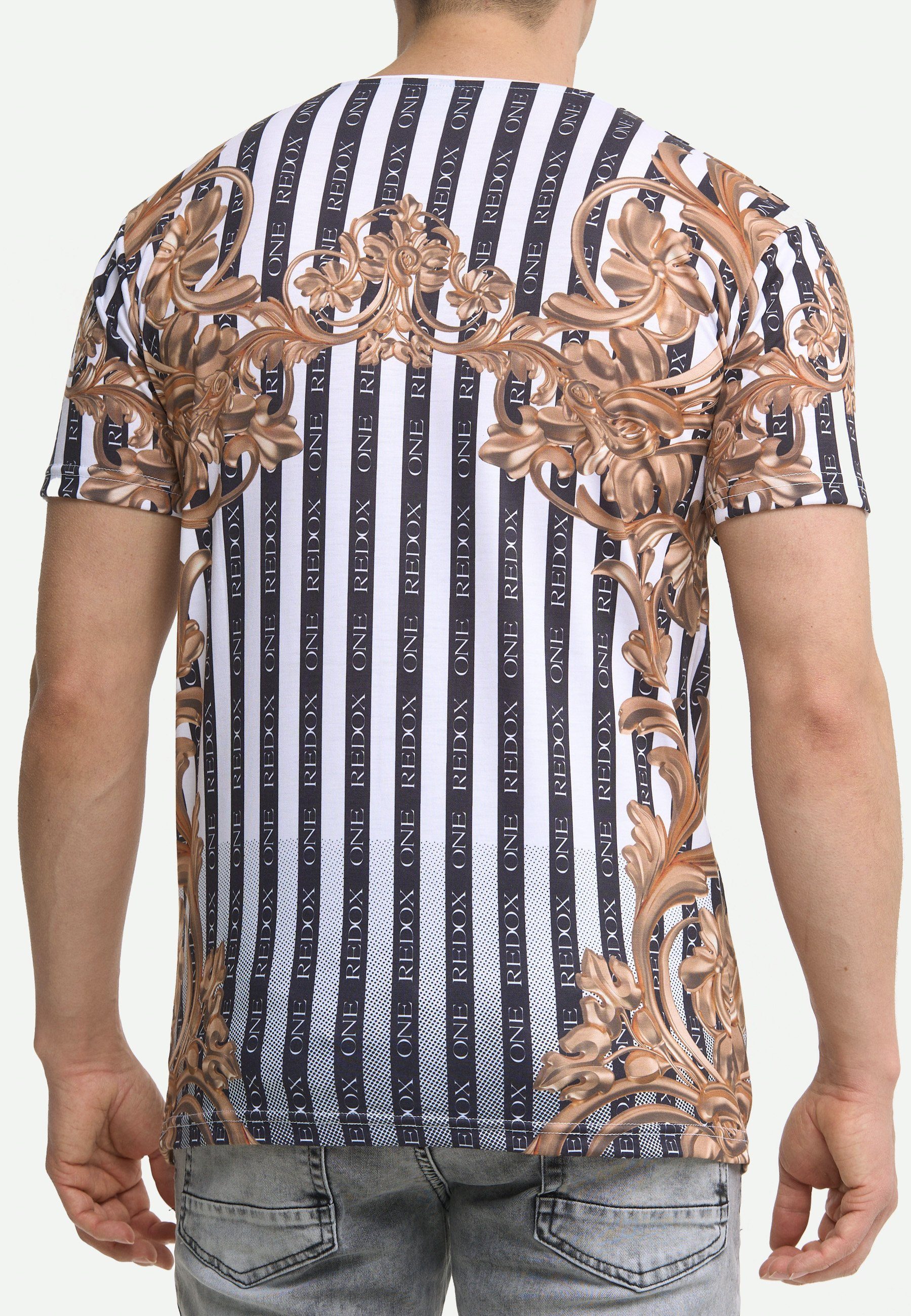 Code47 T-Shirt Tee Shortsleev T-Shirt Weiß Oberteil Printshirt Polo Shirt, (Longsleeve Designer Herren Code47 1-tlg)