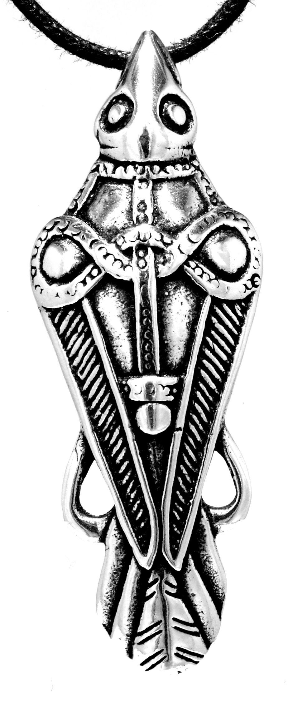 Kiss of Leather Kettenanhänger Odin Rabe Odins Raben Hugin Munin 925 Silber Anhänger Nr. 159