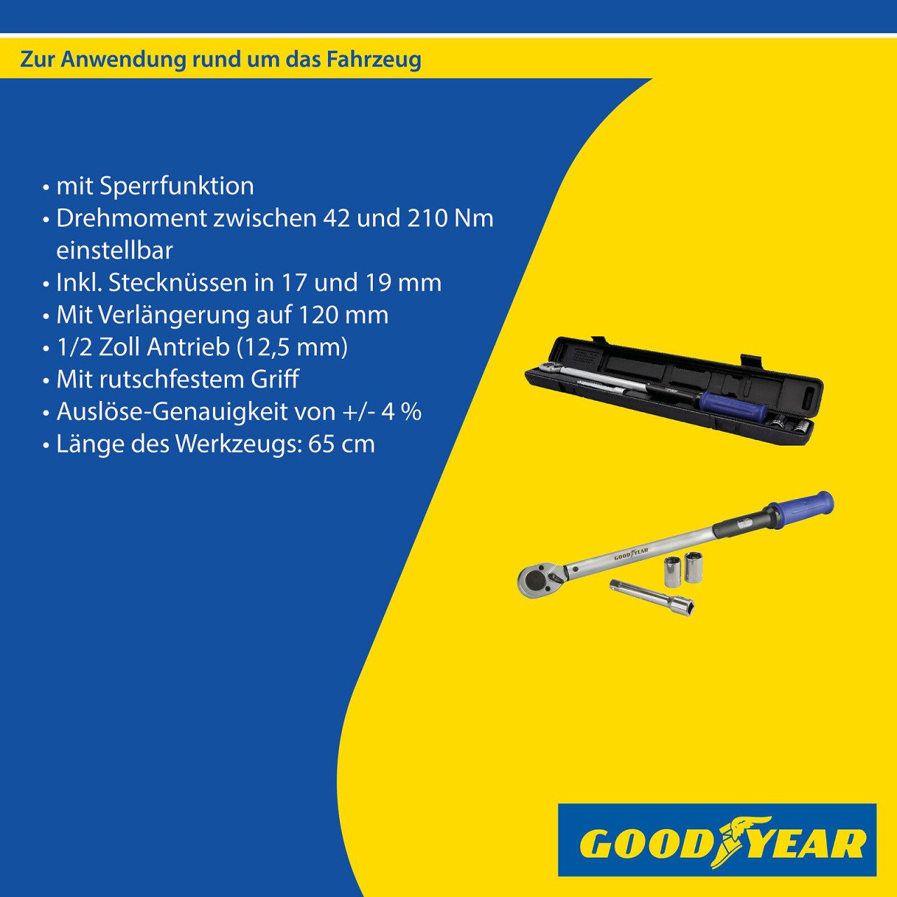 Goodyear Drehmomentschlüssel Goodyear Drehmomentschlüssel mit Umschaltknarre