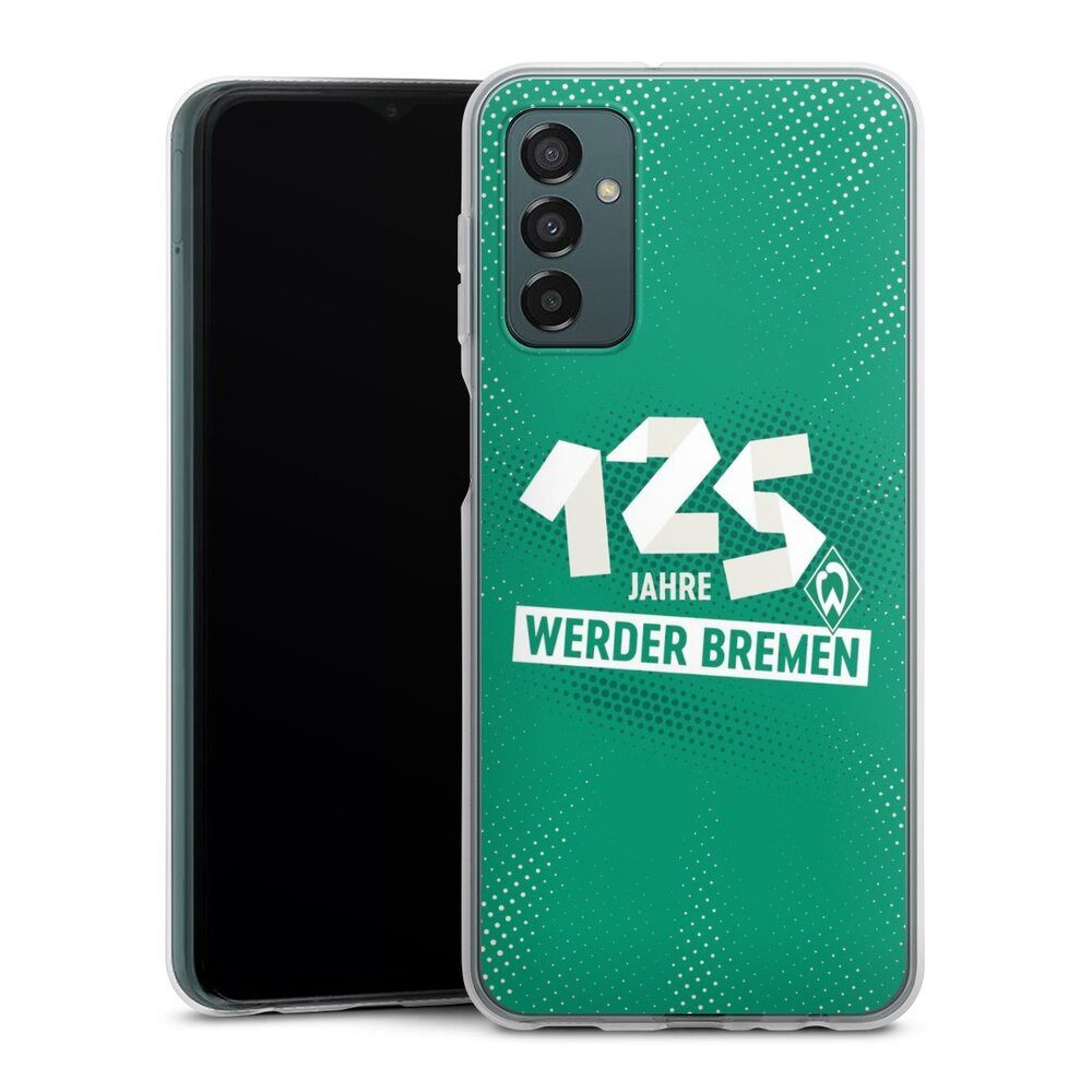 DeinDesign Handyhülle 125 Jahre Werder Bremen Offizielles Lizenzprodukt, Samsung Galaxy M23 5G Silikon Hülle Bumper Case Handy Schutzhülle