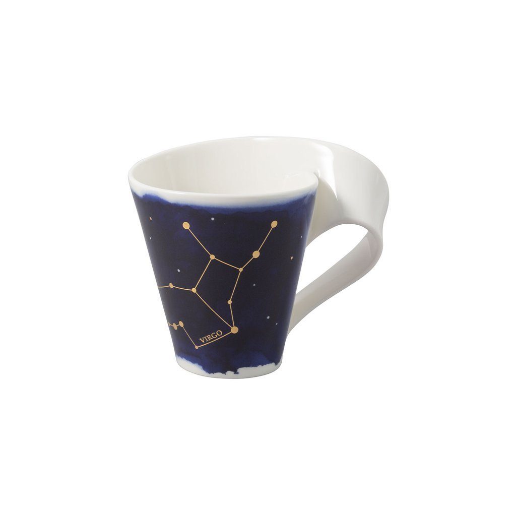 & NewWave ml, Jungfrau, Blau/Weiß, Boch Stars Villeroy 300 Tasse Becher Porzellan