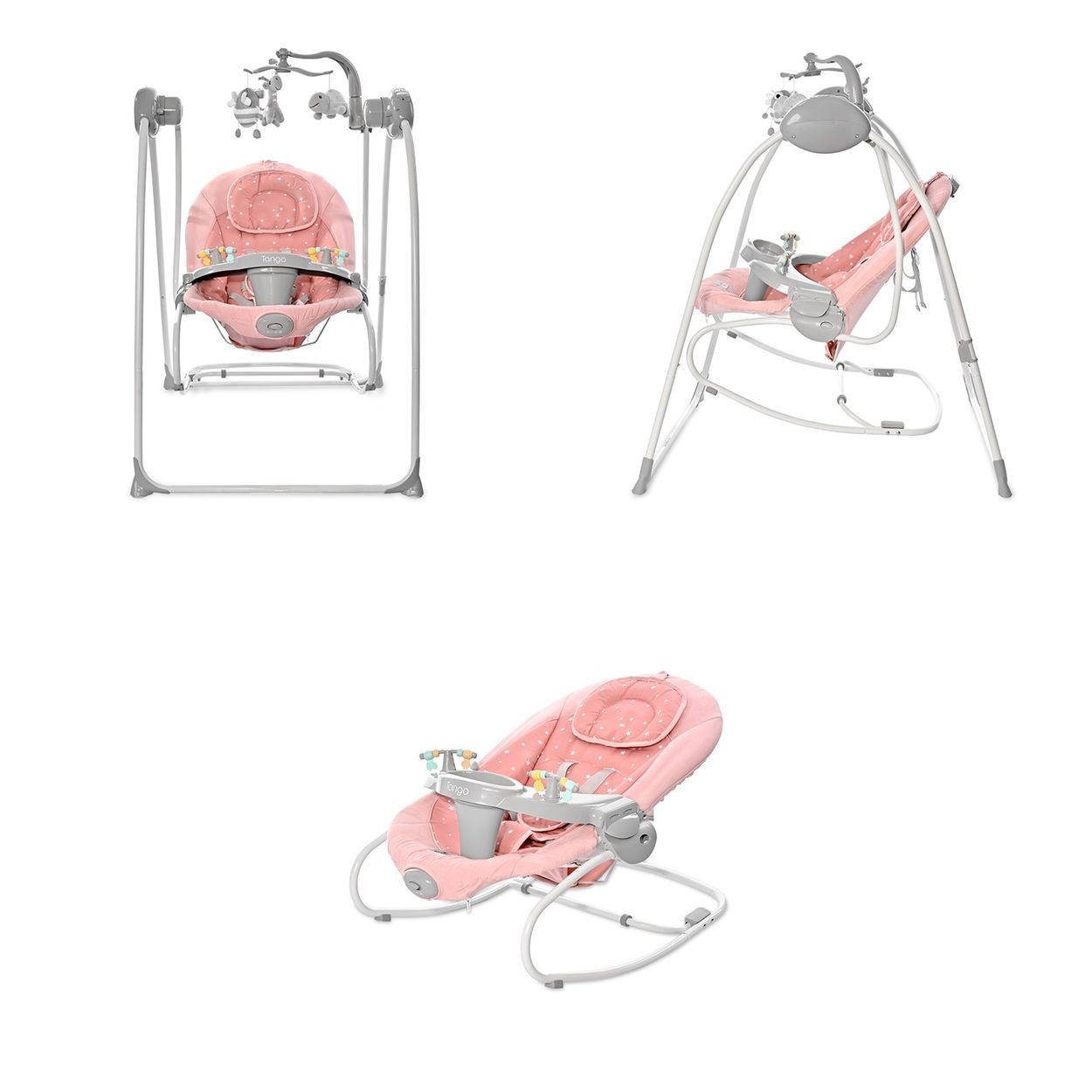 Lorelli Babywippe Babywippe elektrisch Tango 2 in 1, Fernbedienung, MP3, Timer, Mobile