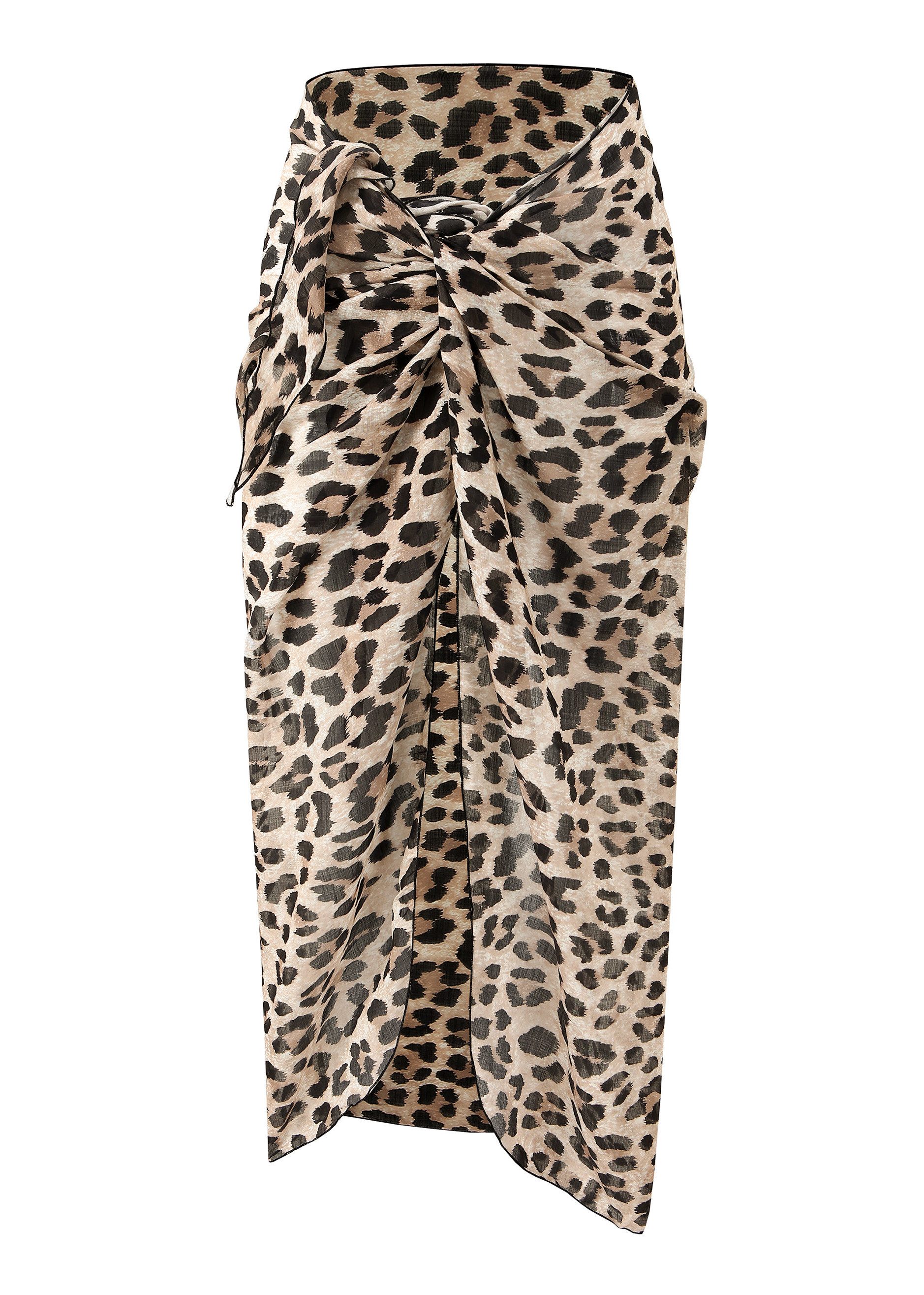 SASSYCLASSY Pareo Pareo mit Leo-Print für Damen günstig online kaufen