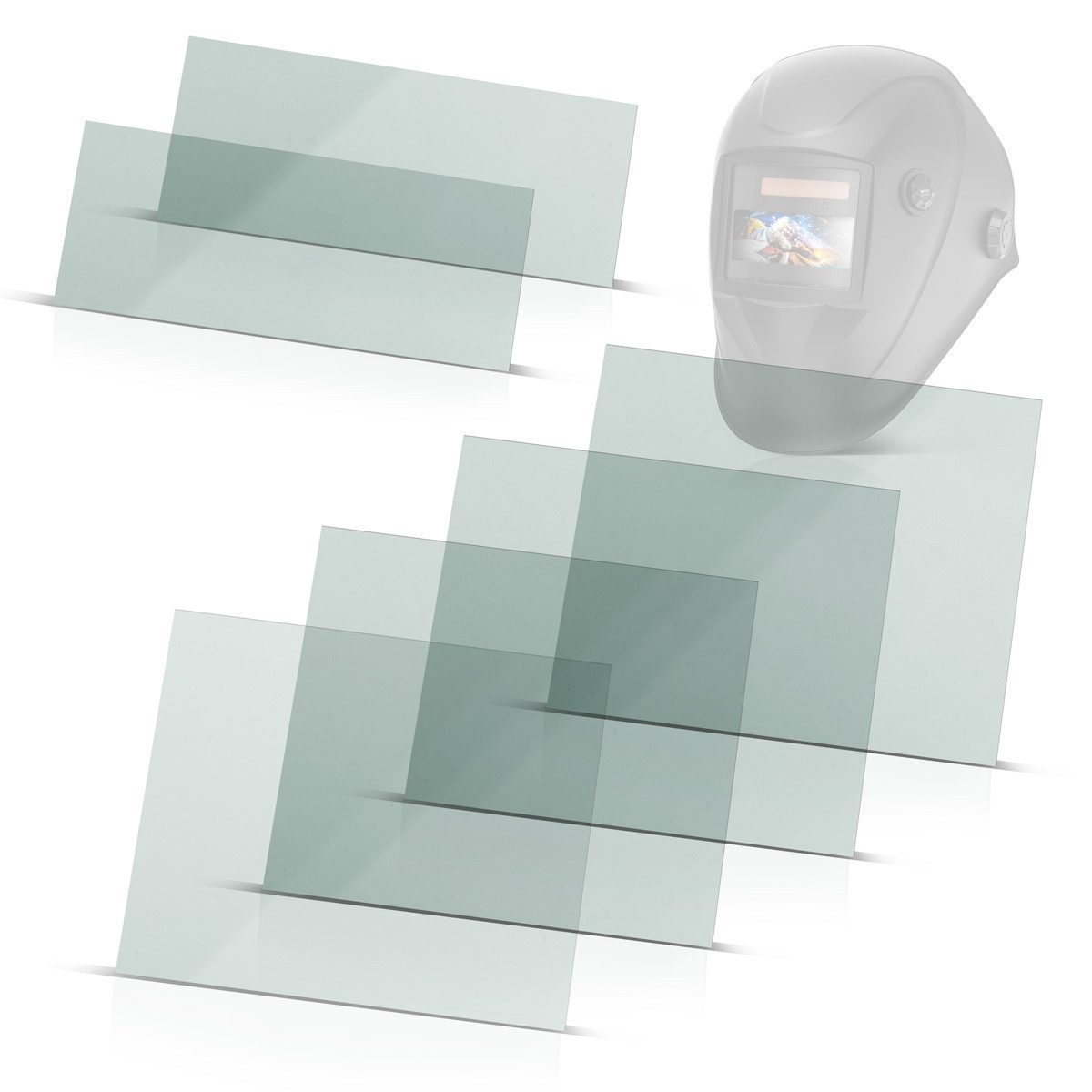 Schweißhelm Vorsatzscheiben 6er Set Ersatzscheiben Visierglas Schweißhelm WORKER
