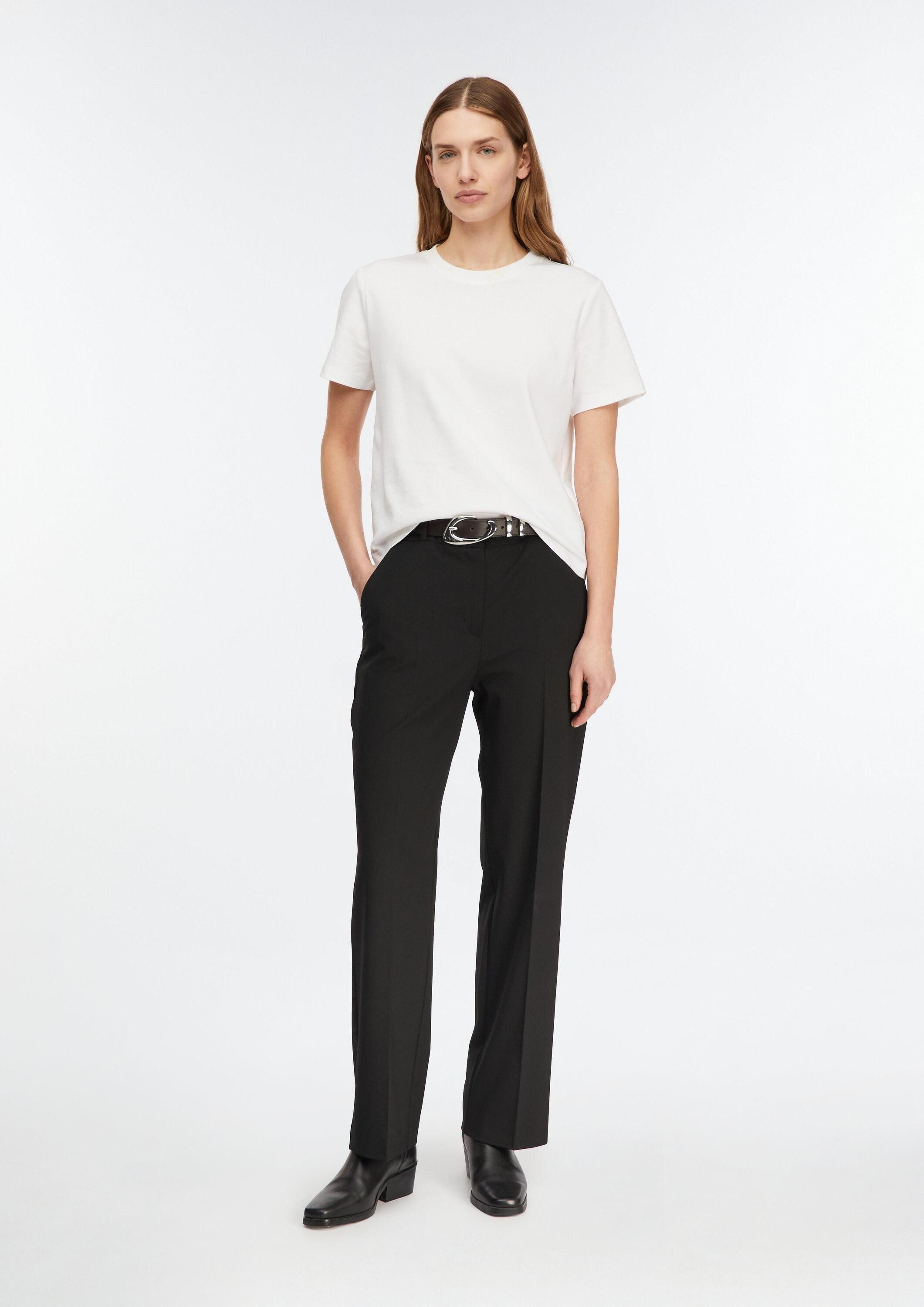 comma 7/8-Hose Hose Straight-Leg-Hose aus Viskosemix günstig online kaufen