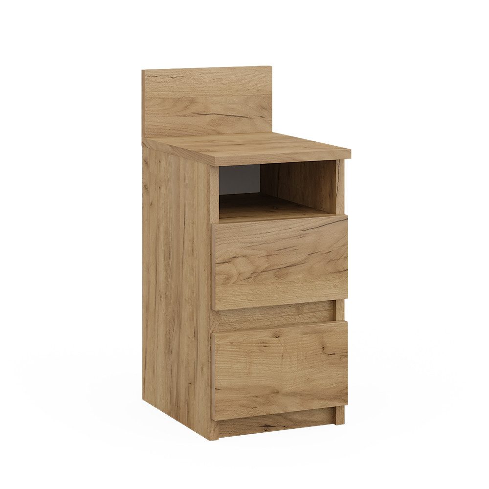 Vicco Nachtschrank Monty, Goldkraft Eiche, 25 x 59.1 cm mit 2 Schubladen günstig online kaufen
