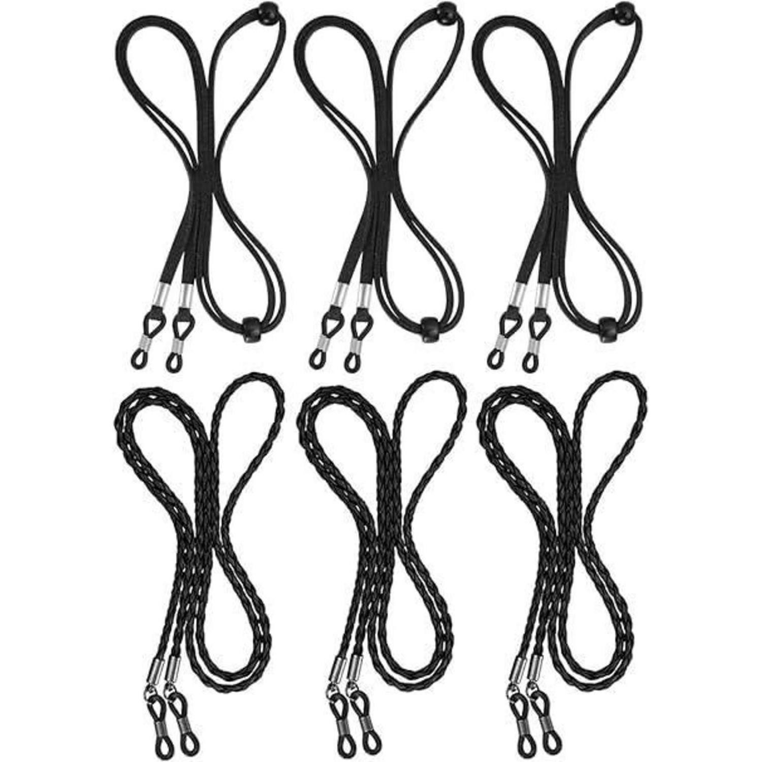 LuxusKollektion Brillenband Brillenband 6er-Set Schwarz Einstellbar
