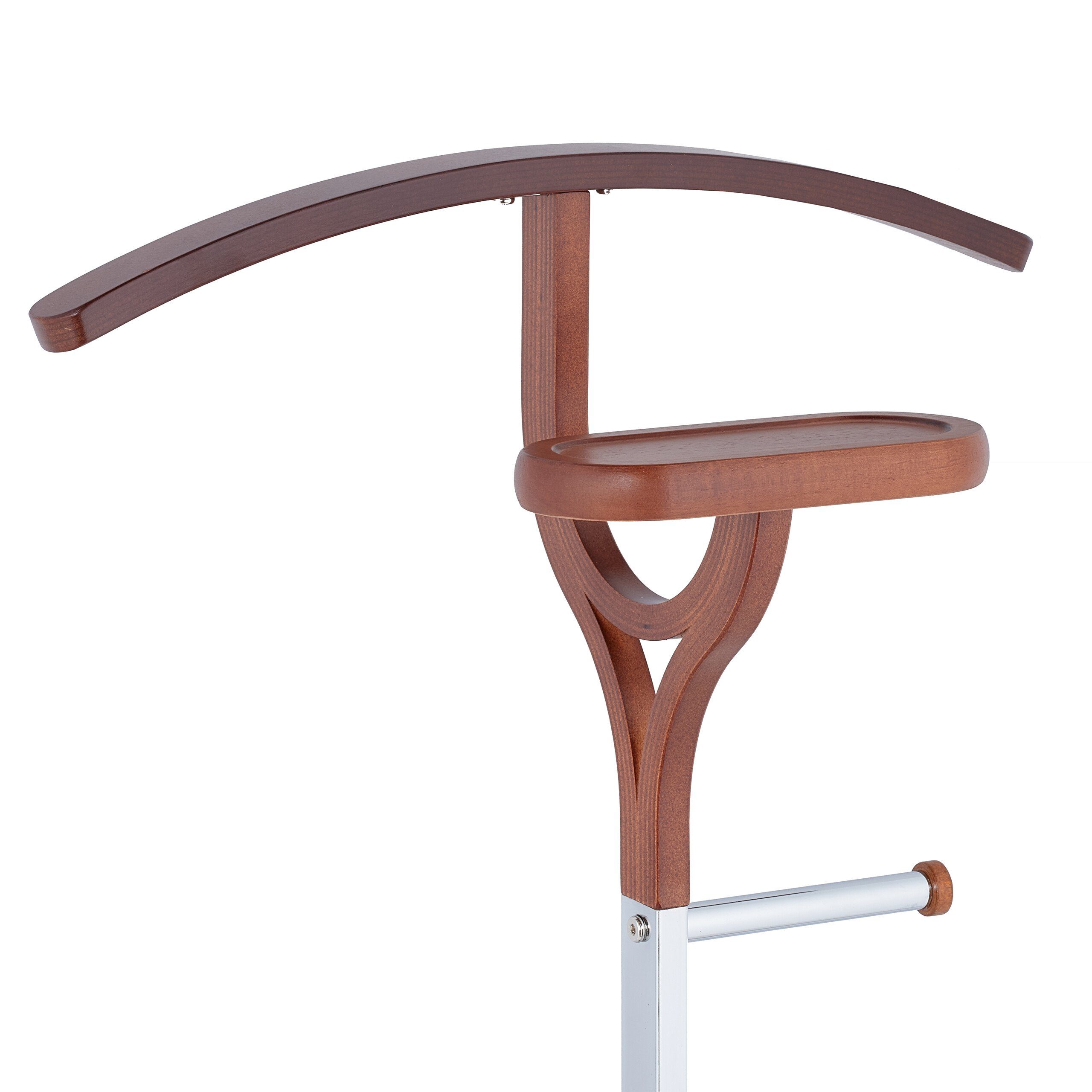 relaxdays Herrendiener in Silber & Holzoptik