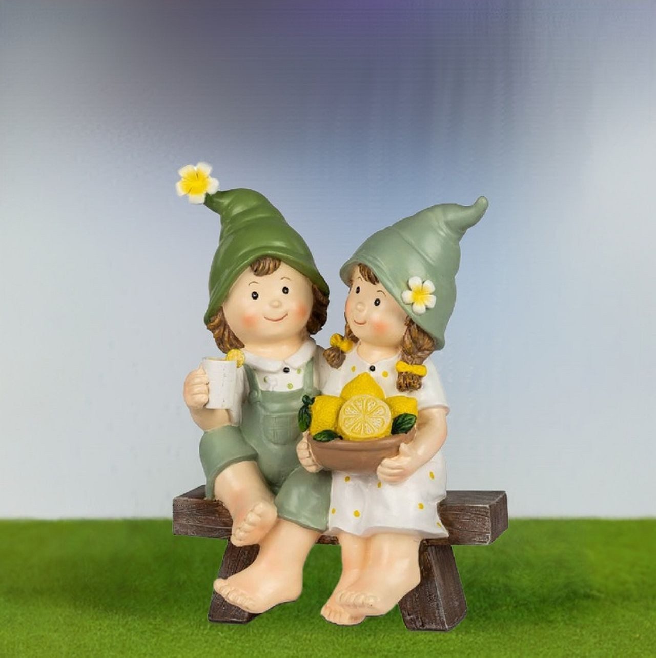 formano Gartenfigur Sommerkinder auf Bank sitzend günstig online kaufen