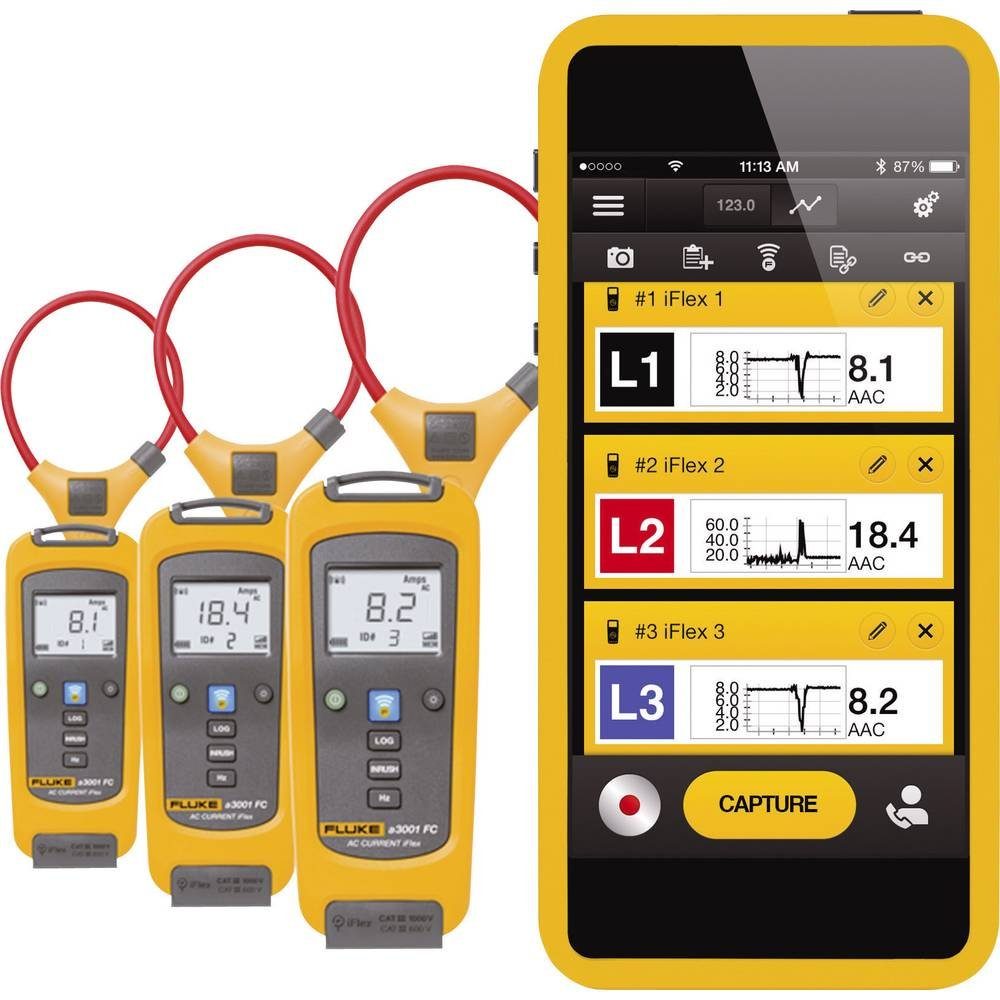 Fluke Multimeter Wireless-Messgeräte-Kit Connect™, Grafik-Display, Datenlogger