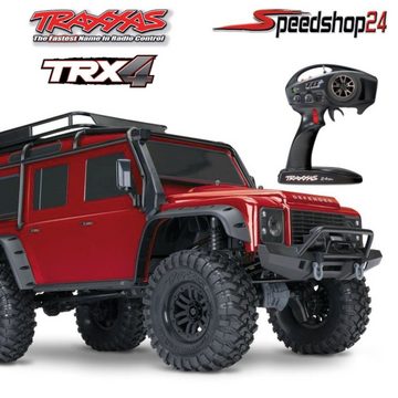 Traxxas Modellbausatz Traxxas TRX-4 LR Defender 4x4 rot RTR ohne Akku/Lader 82056 incl.