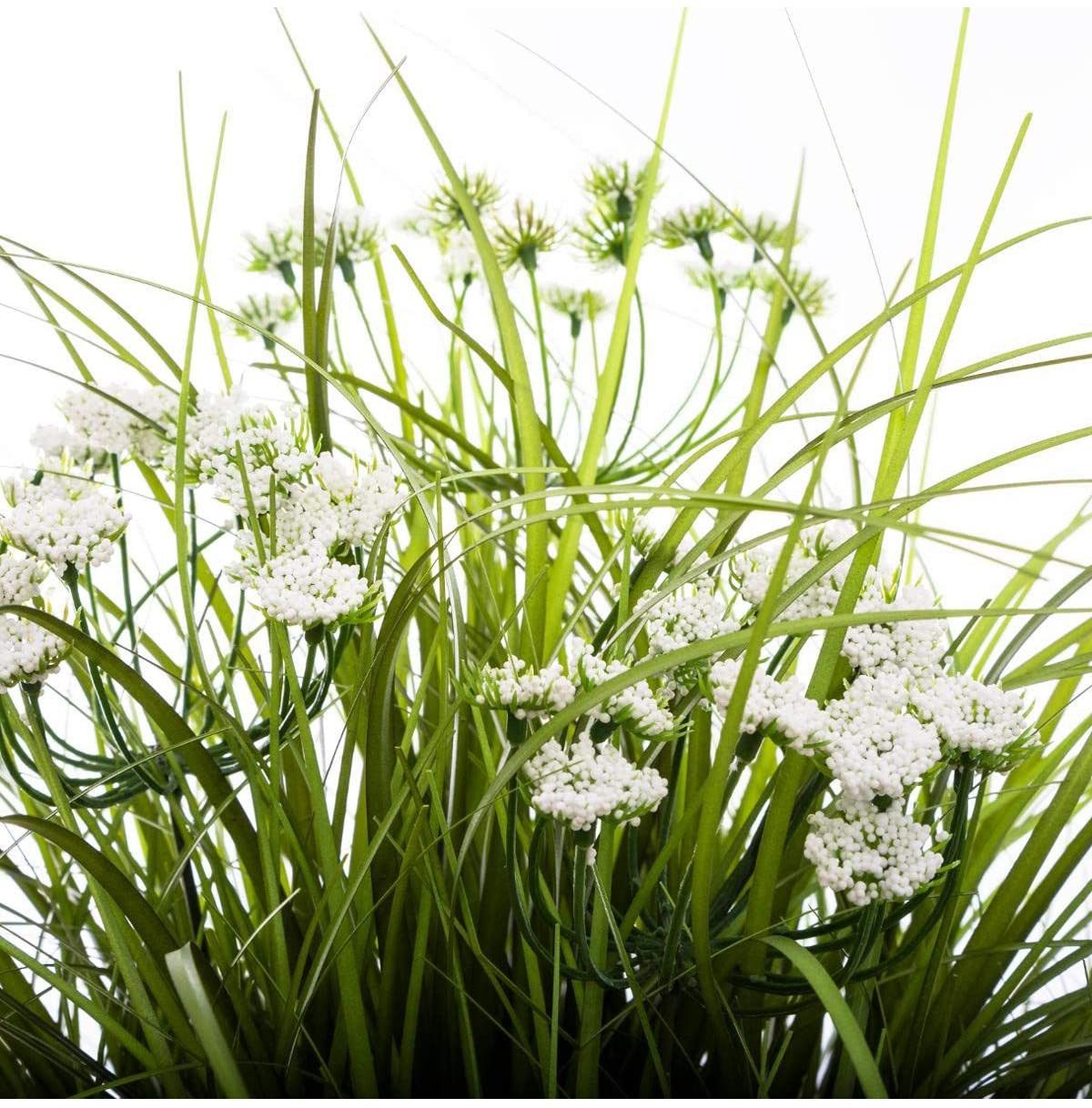 Kunstpflanze Kunstblume, Grass, 40 cm, weißer Topf Zimmerpflanze, Atmosphera Créateur d'intérieur, Höhe 50 cm – Bild 2 von 3