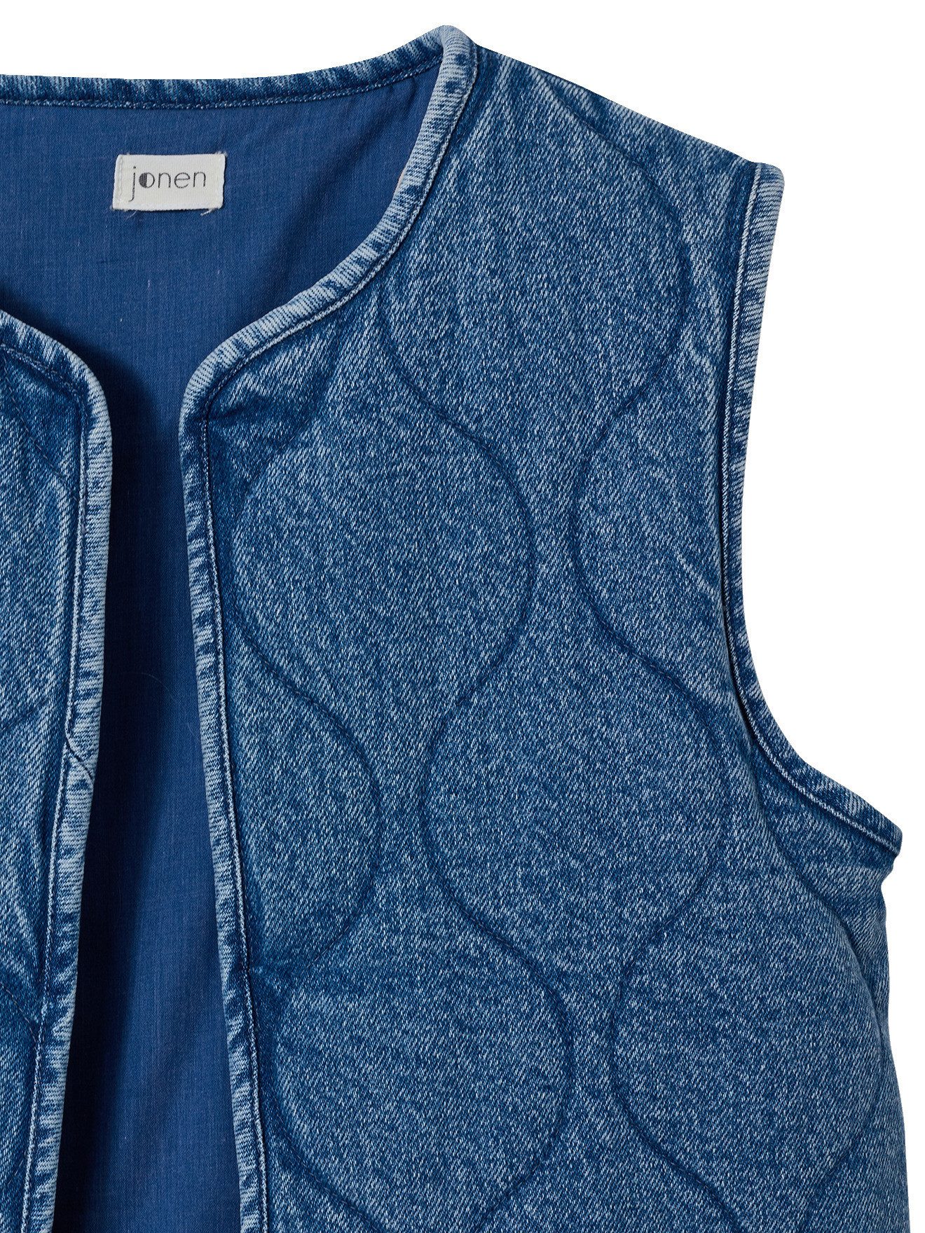 jonen Blouson Jeansweste mit Wellensteppung, Mädchen