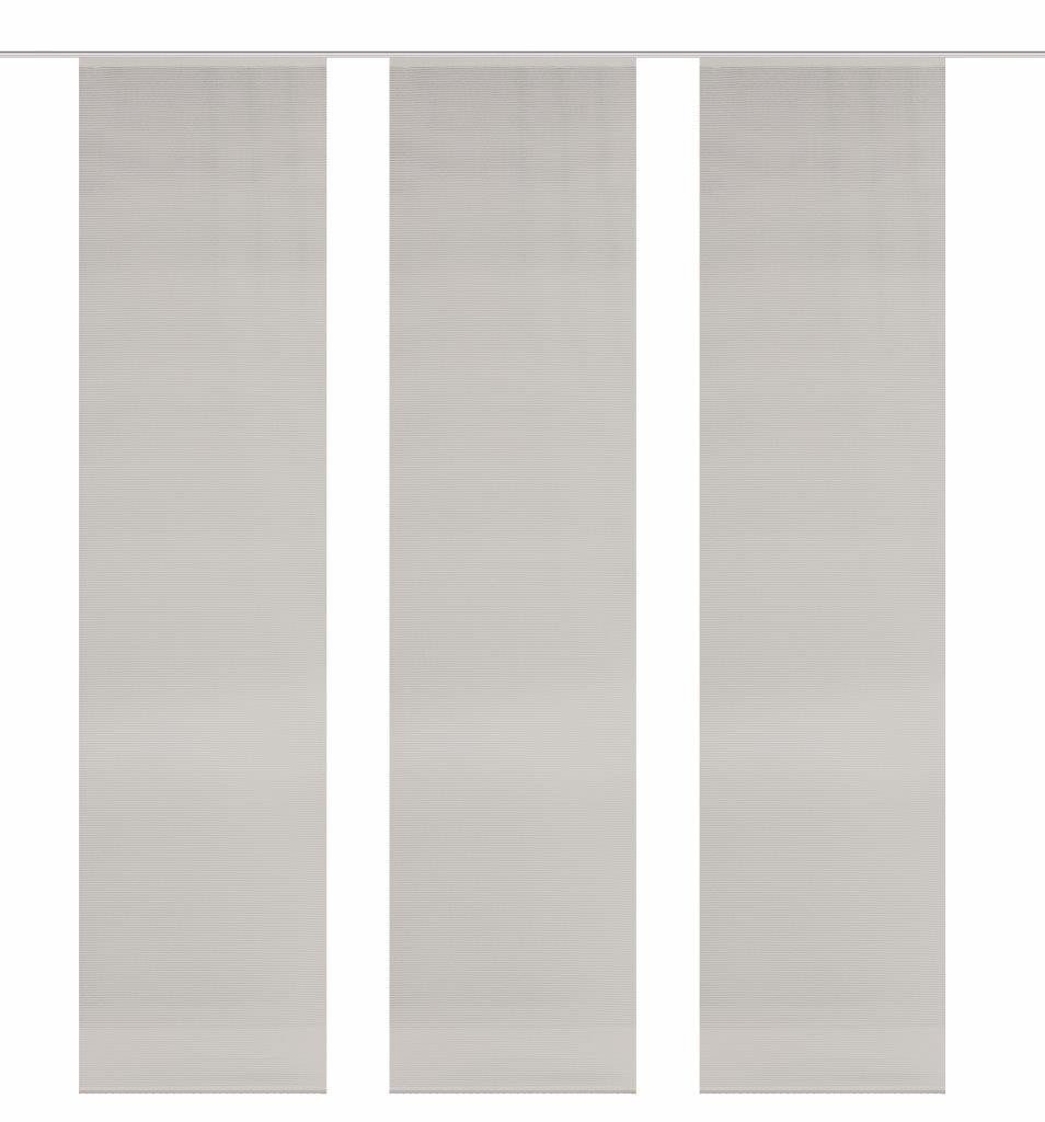 HOME WOHNIDEEN Schiebegardine 3er-Set Flächenvorhänge ROM, halbtransparent, hxb 260x60 cm, Taupe (3 St), Paneelwagen, halbtransparent, Polyester