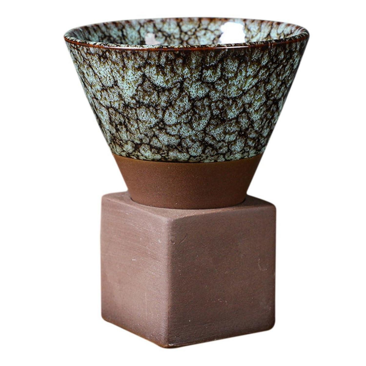 LuxusKollektion Espressotasse Kaffeetasse Kegelform dreieckig 200ml Keramik Japanisch, Keramik