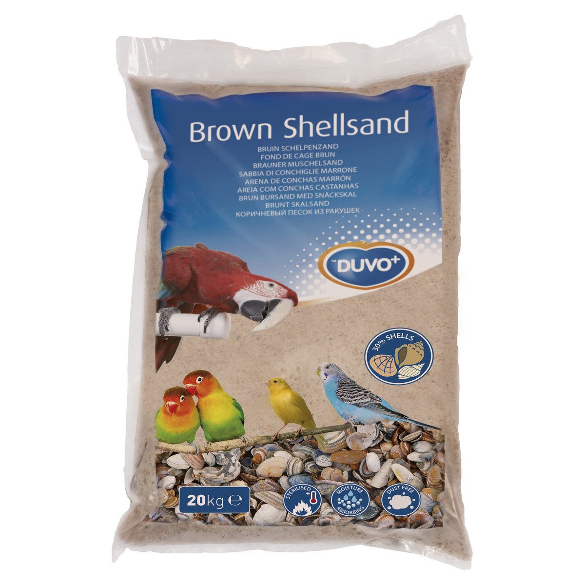 Vogelsand Muschelsand braun