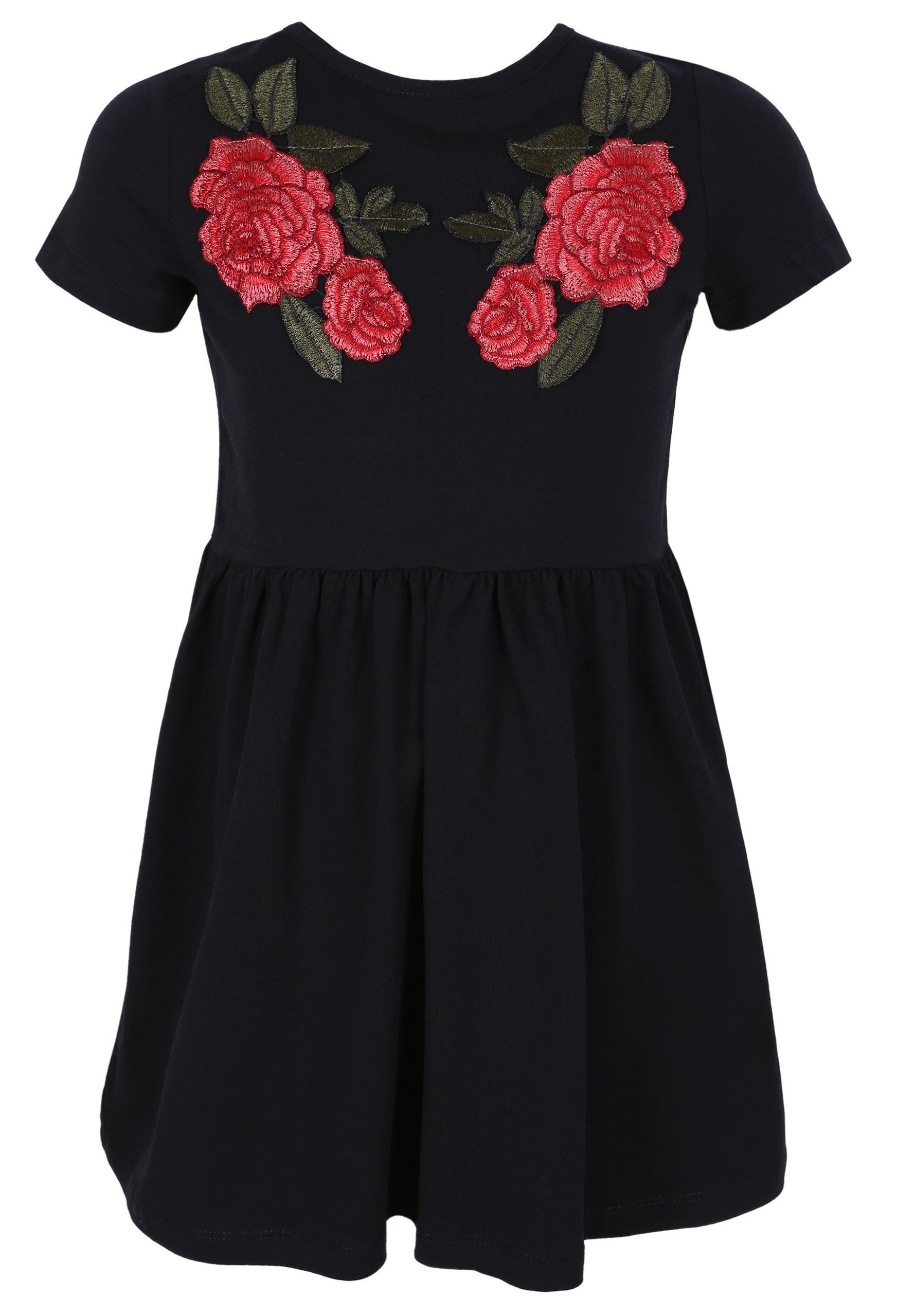 Sommerkleid Schwarzes Kleid mit Rosen 9-10 Jahre