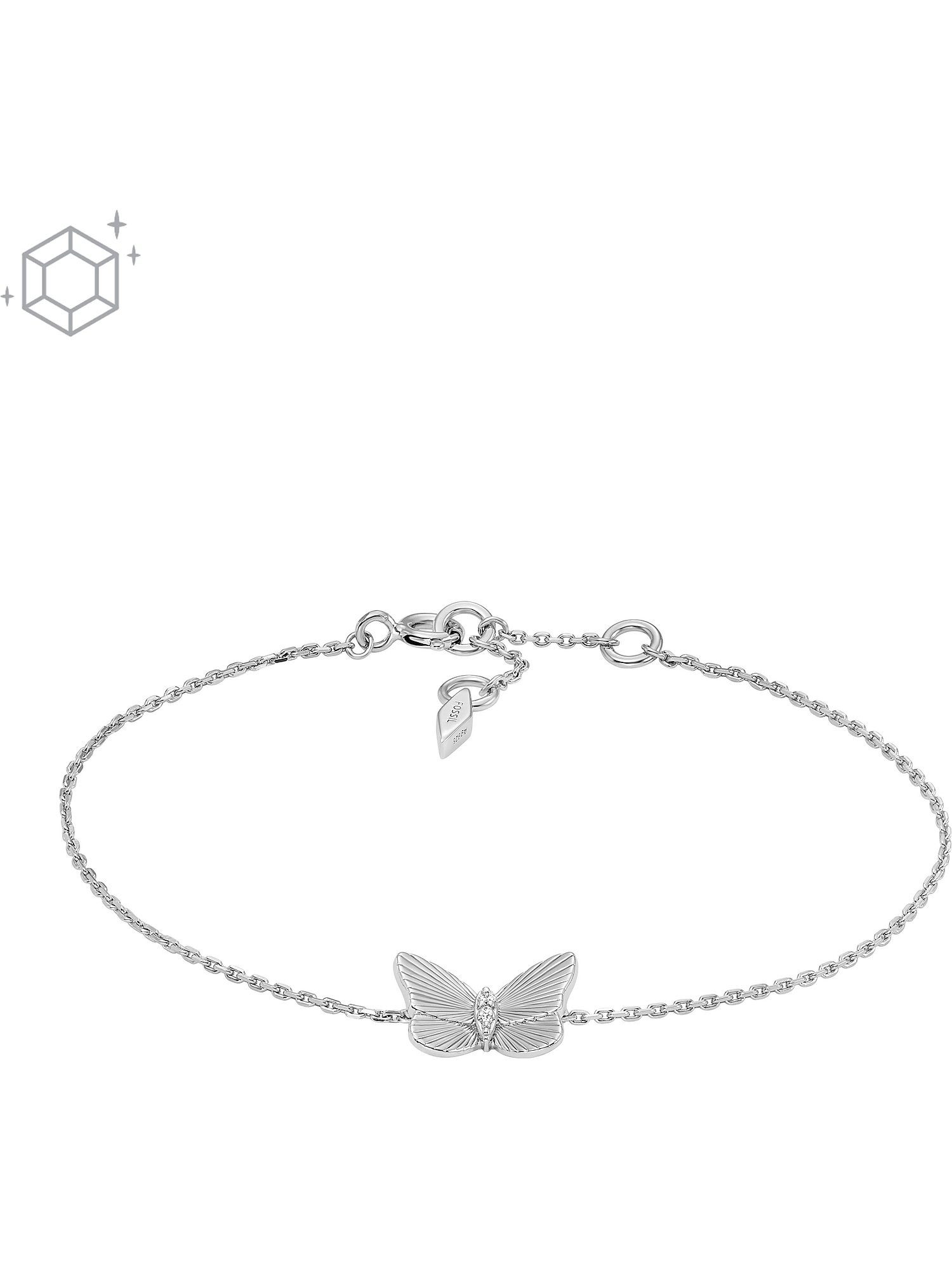 Armband Fossil Damen-Armband 925er Silber Zirkonia