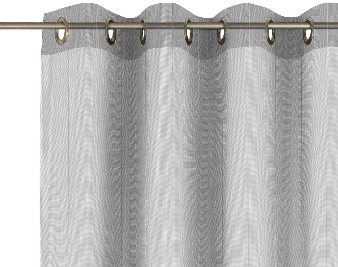 Wirth Gardine Chiara (1 St), Ösen, halbtransparent, Jacquard