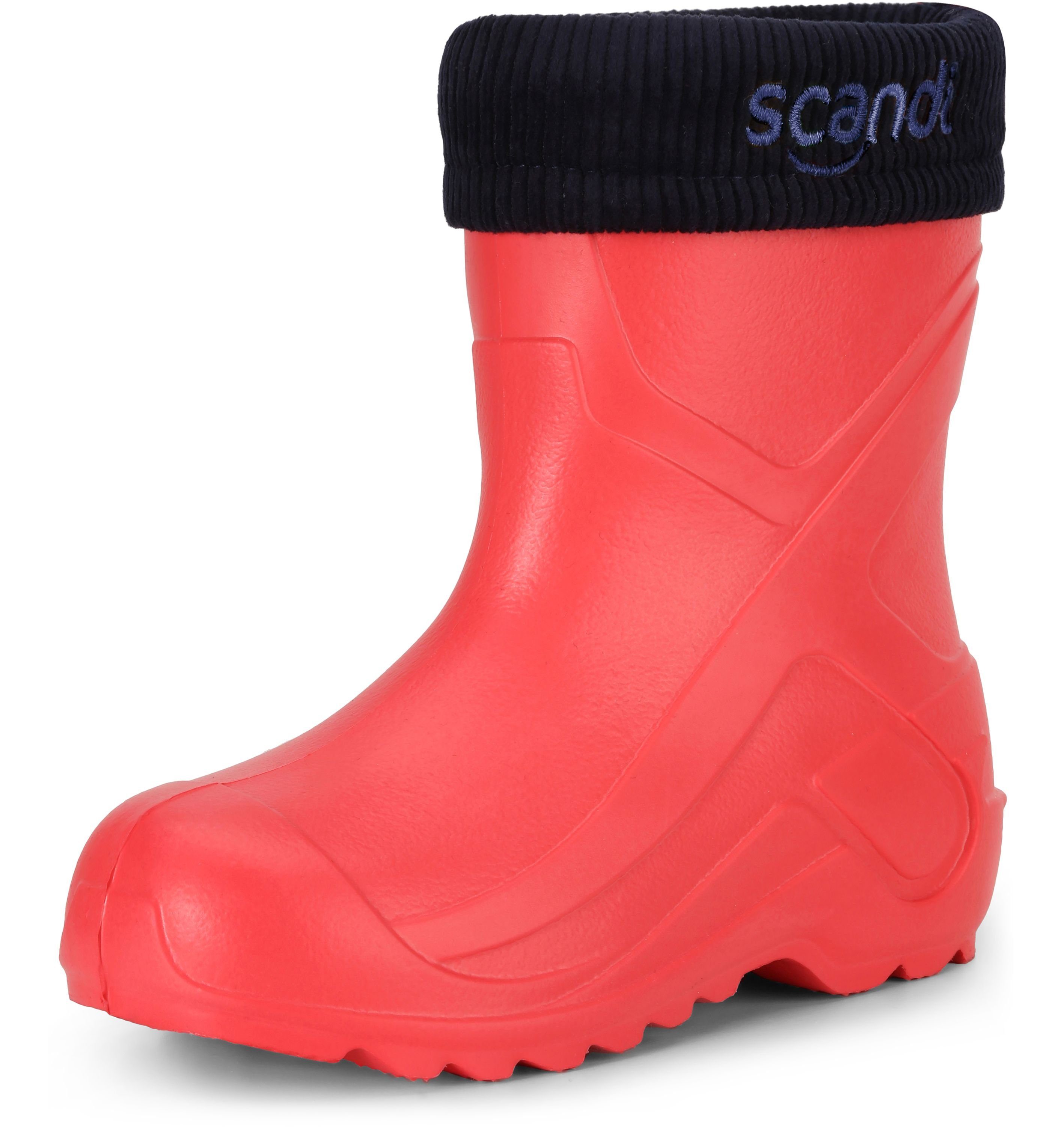 Kinder federleichte EVA Thermo Regenschuhe gefüttert LA-763 Gummistiefel