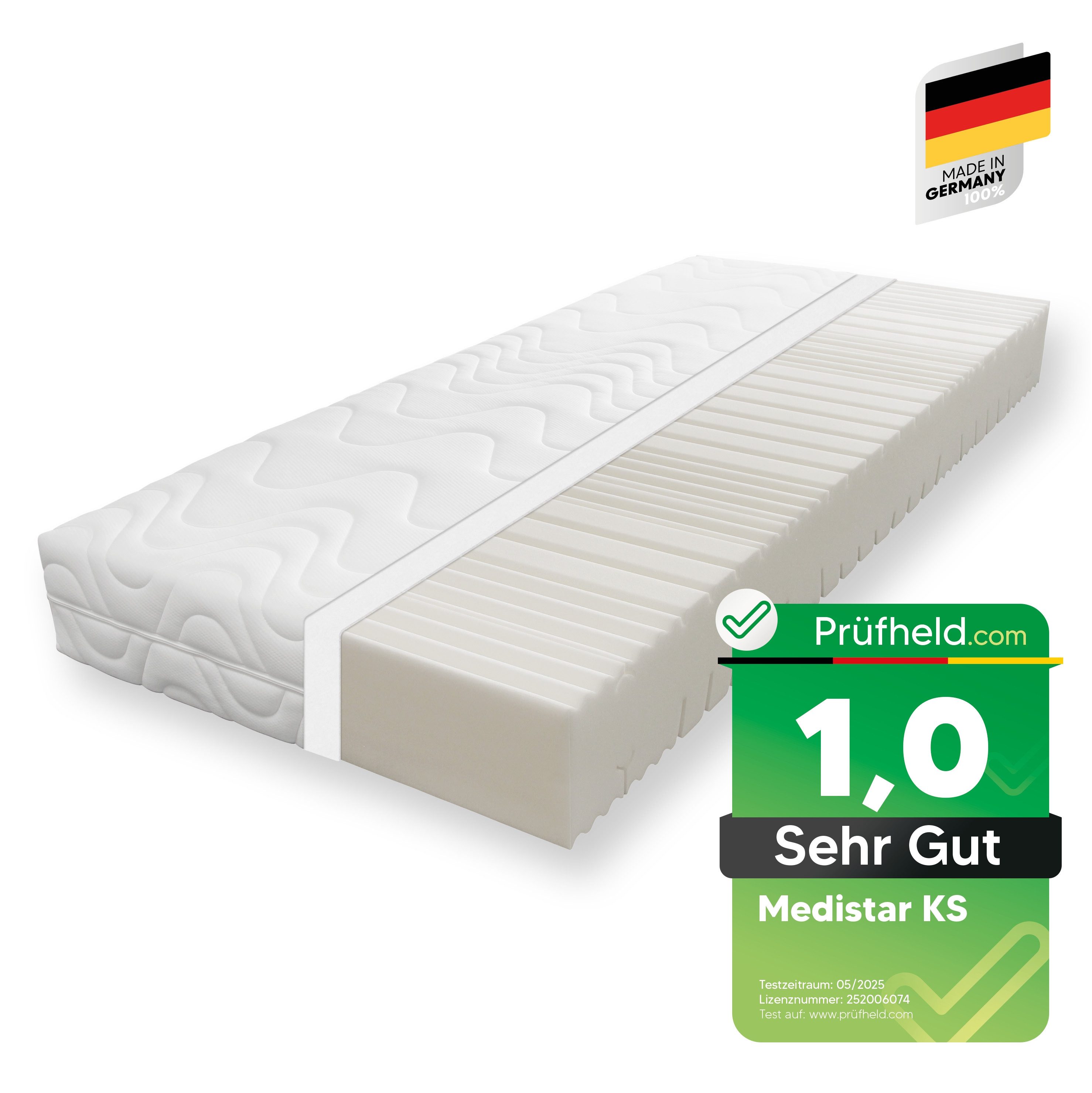 Komfortschaummatratze Medistar KS, Matratze Kaltschaum-Feeling 90x200 cm, 140x200 cm, Beco, 21 cm hoch, Geprüft mit 1,1* "SEHR GUT" & bewertet mit**Deutschland Favorit 2024