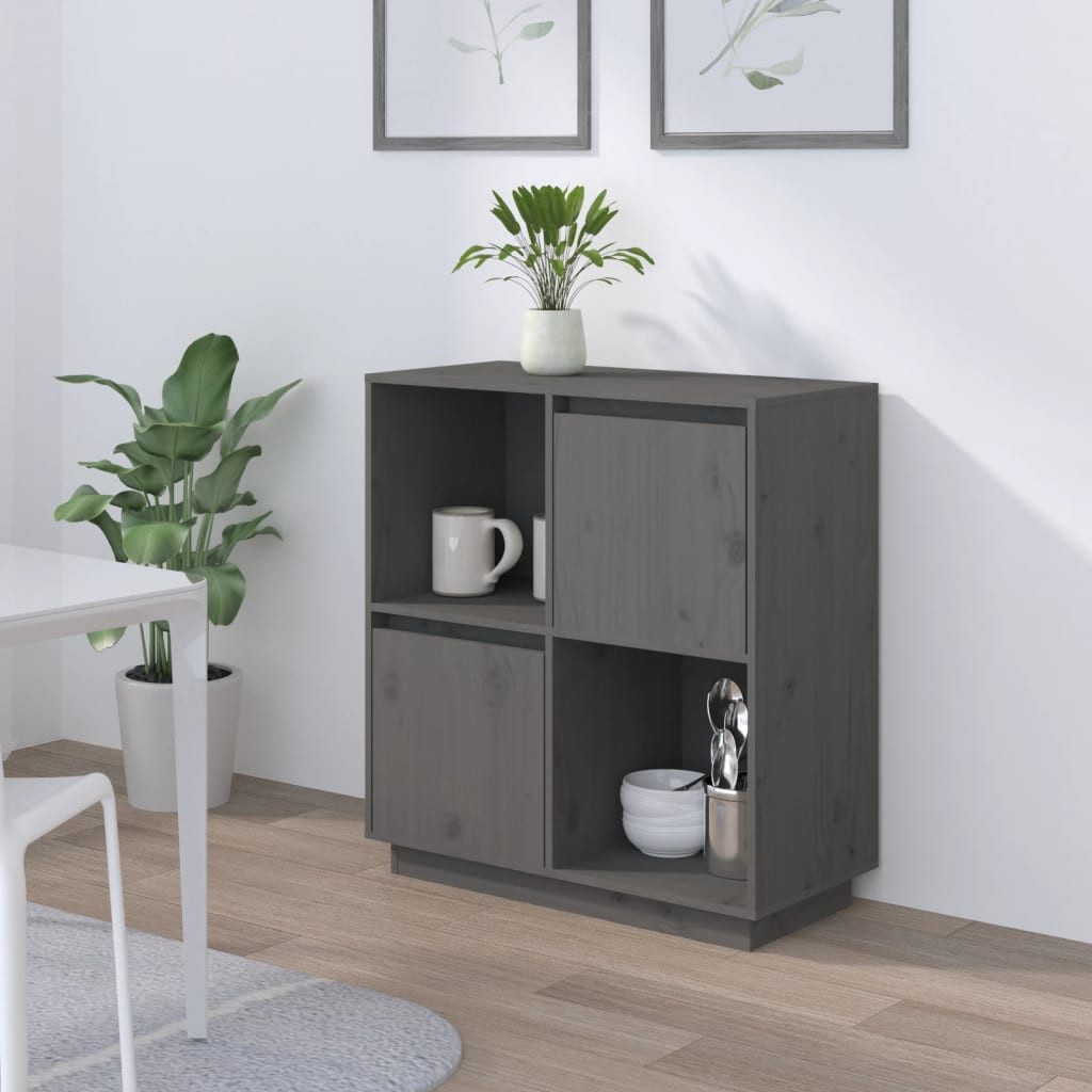 vidaXL Sideboard Sideboard Grau 74x35x80 cm günstig online kaufen