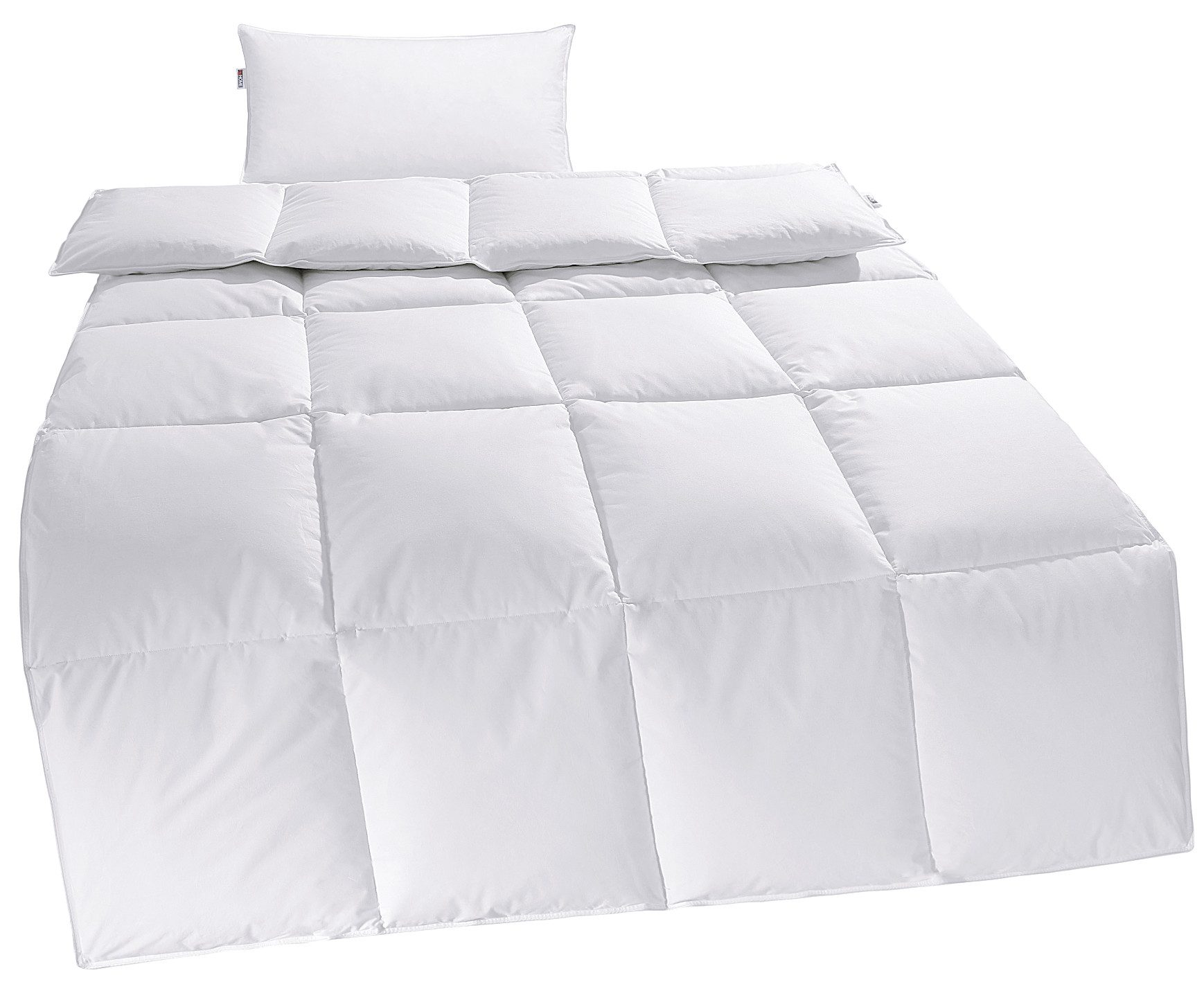 my home Daunenbettdecke + Kopfkissen Cyra Set, Bettdecke 135x200 & 155x220 günstig online kaufen