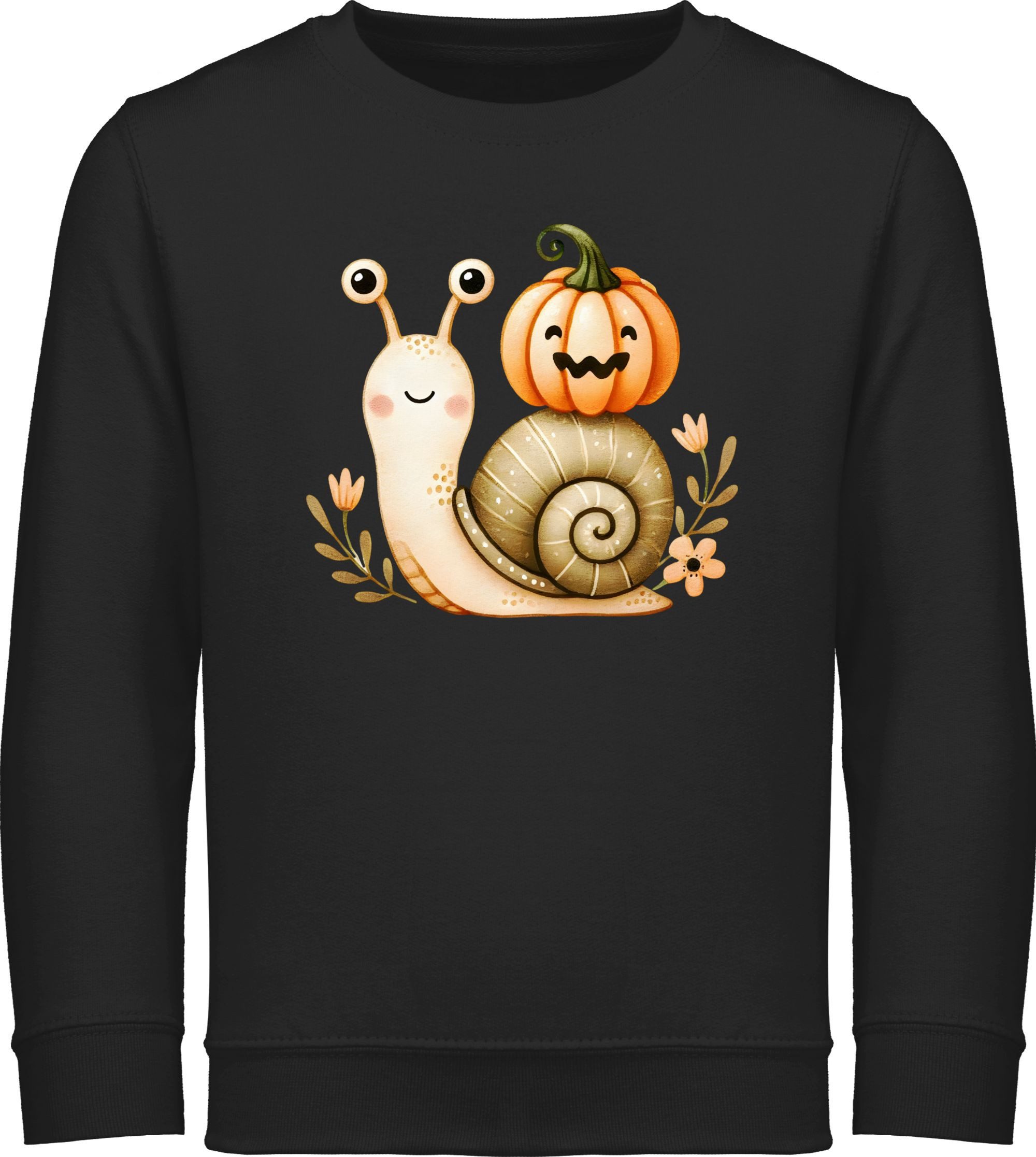 Sweatshirt Süße Schnecke mit Kürbis, Herbstliches Baby und Kinder Motiv, Niedli