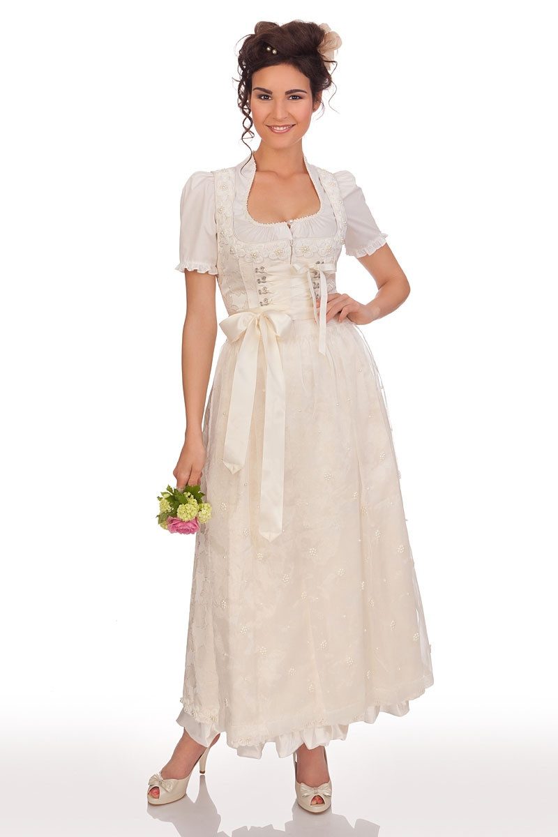 KRÜGER COLLECTION Dirndl Dirndl lang 2tlg. - ROSELIN - creme