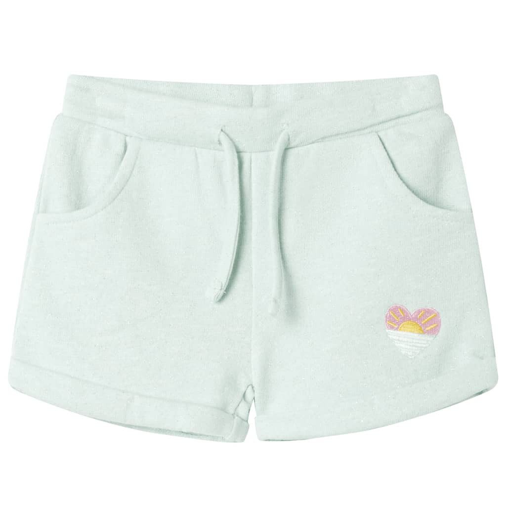 Shorts Kindershorts mit Kordelzug Helles Minzgrün 116