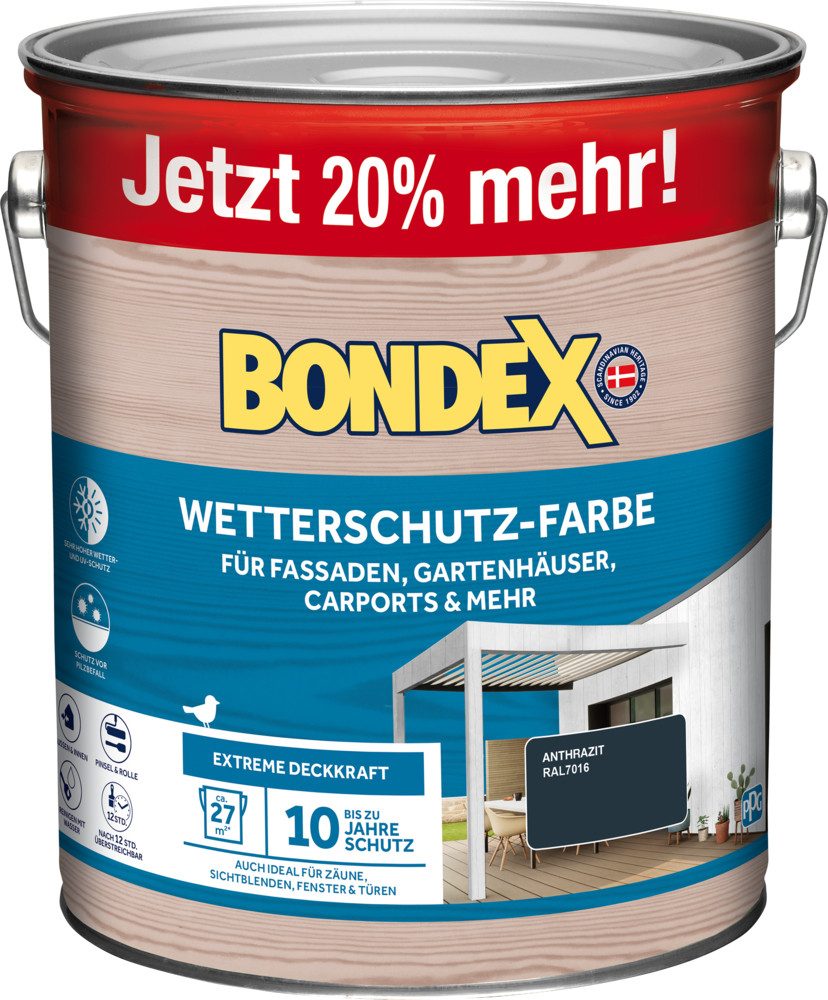 Bondex Wetterschutzfarbe 3l Sondergebinde