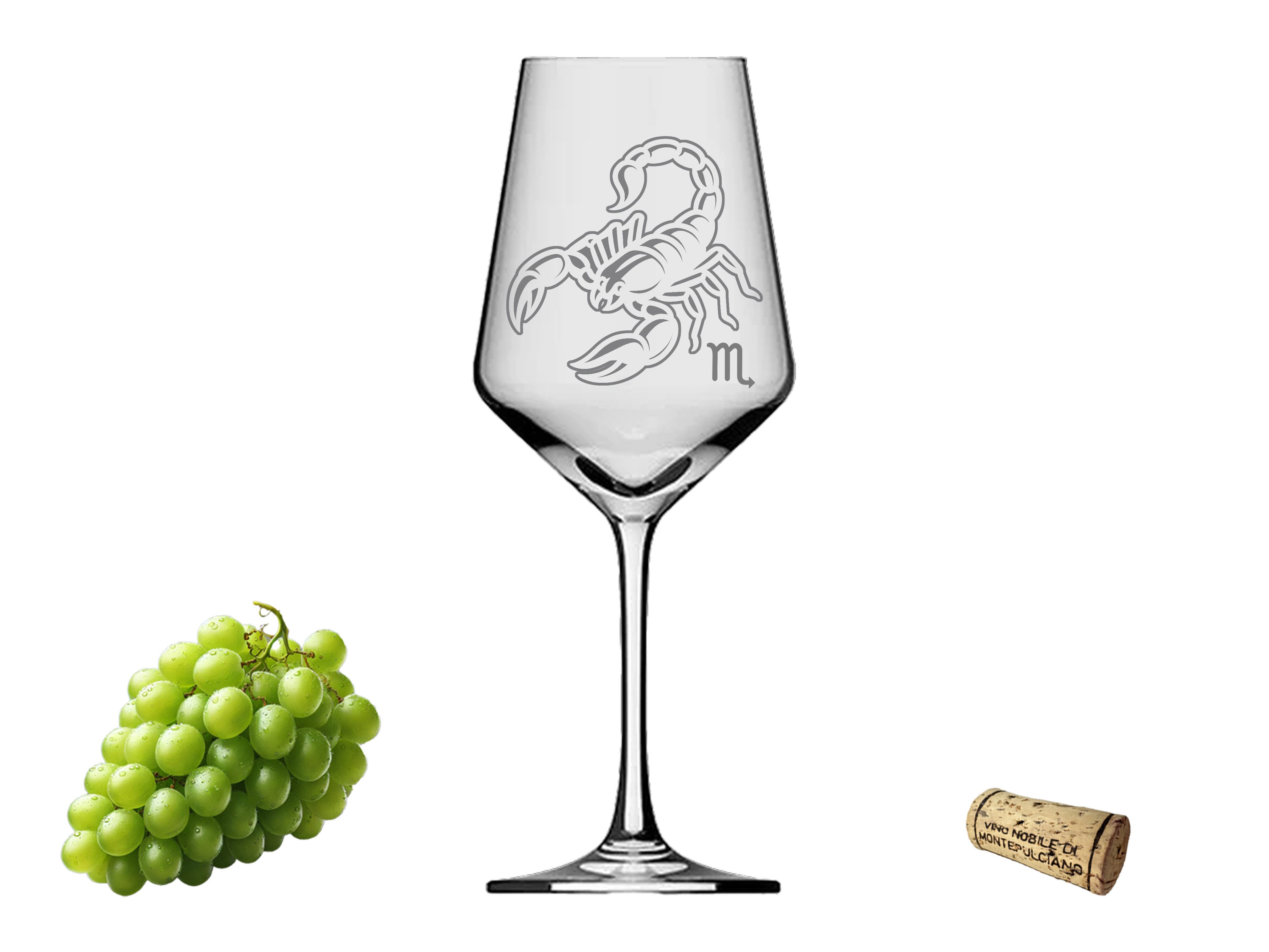 eXODA Weinglas Sternzeichen Skorpion 350ml spülmaschinenfest mit schöner Gravur, 1-tlg., Glas, Atemberaubende Darstellung