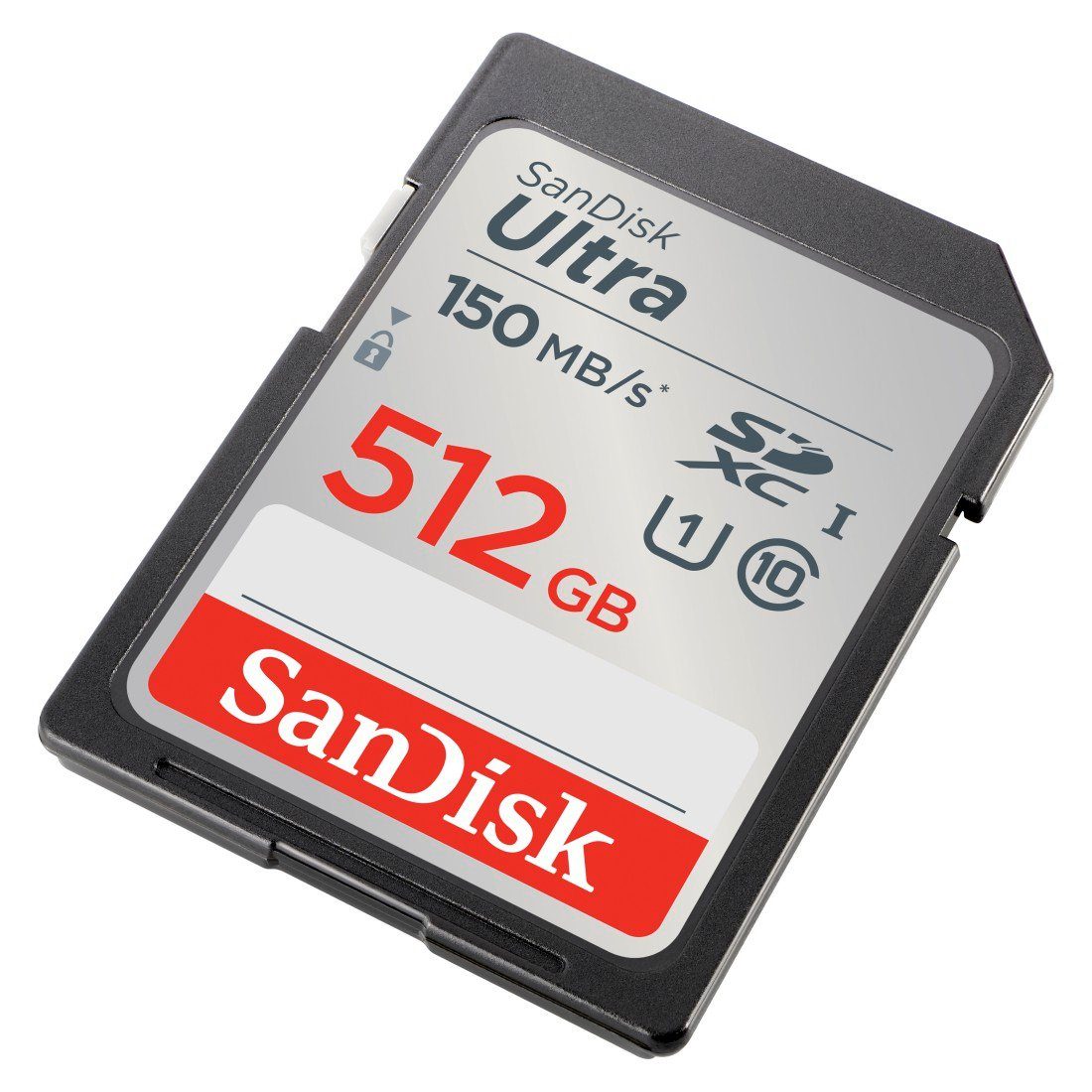 Sandisk SDXC Ultra 512GB (Class 10/UHS-I/150MB/s) Speicherkarte (512 GB, UHS-I Class 10, 150 MB/s Lesegeschwindigkeit)