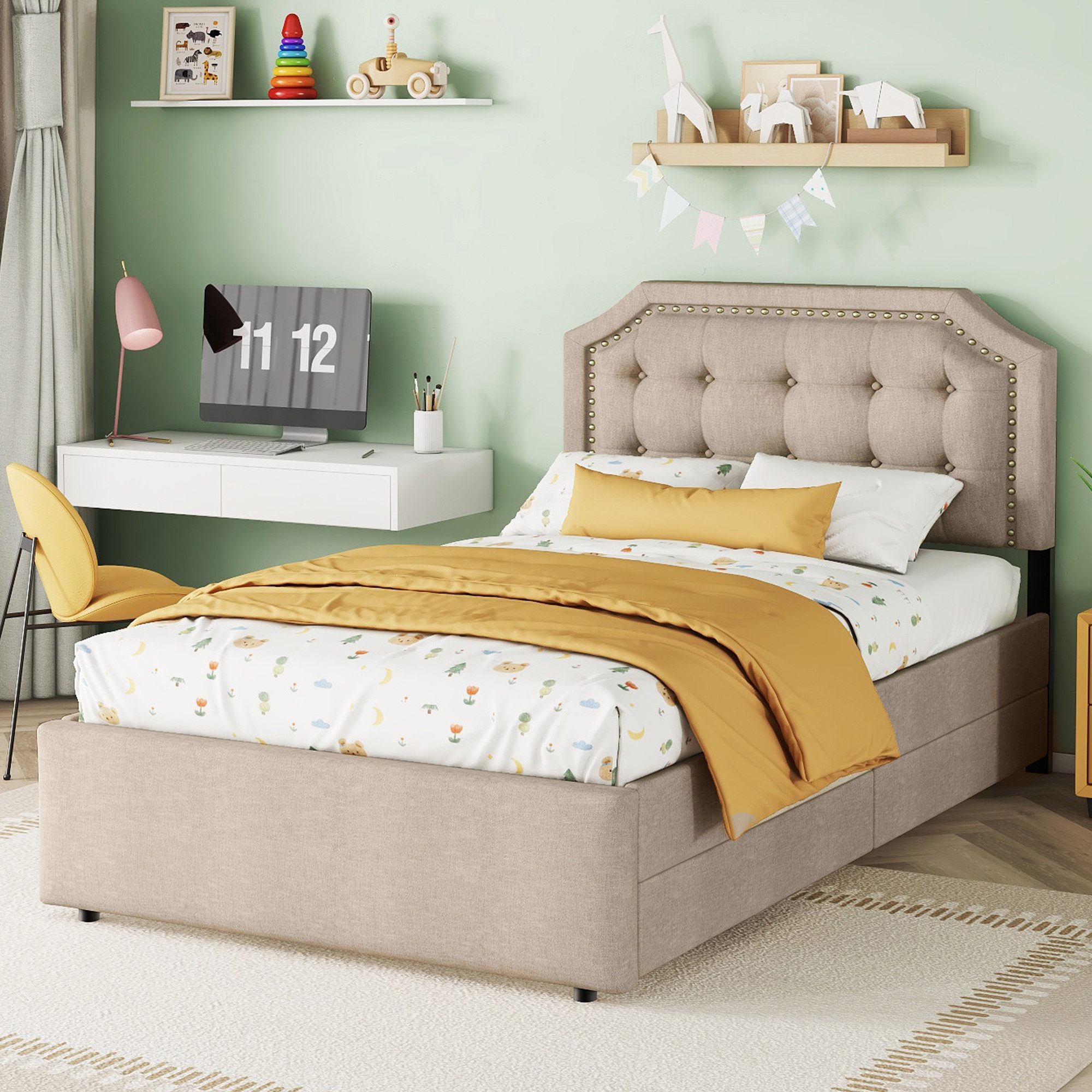 IDEASY Polsterbett 90x200 cm, Flachbett mit günstig online kaufen