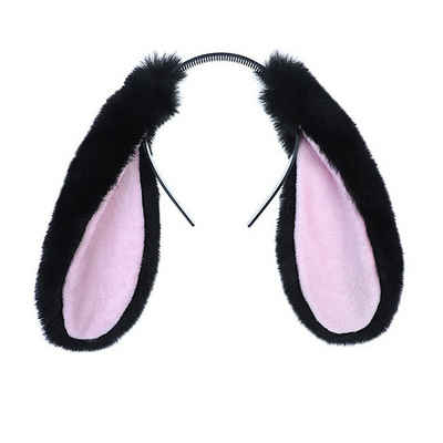 Rnemitery Kostüm Hasenohren Stirnbänder Pelzige Stirnband Kostüm Haarschmuck für Frauen