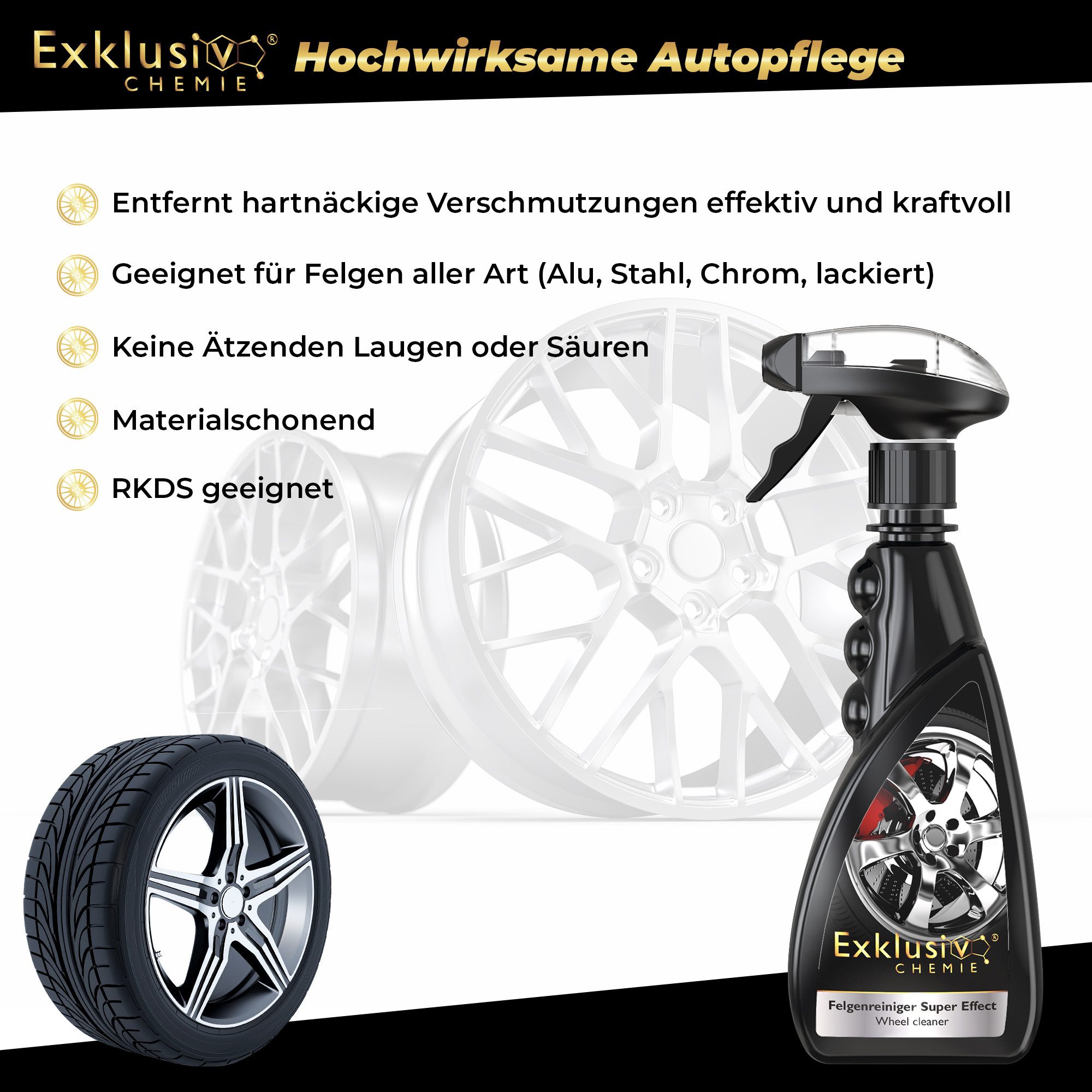 Exklusiv Chemie GmbH Felgenreiniger Felgenreiniger (Selbstaktiver Reiniger)