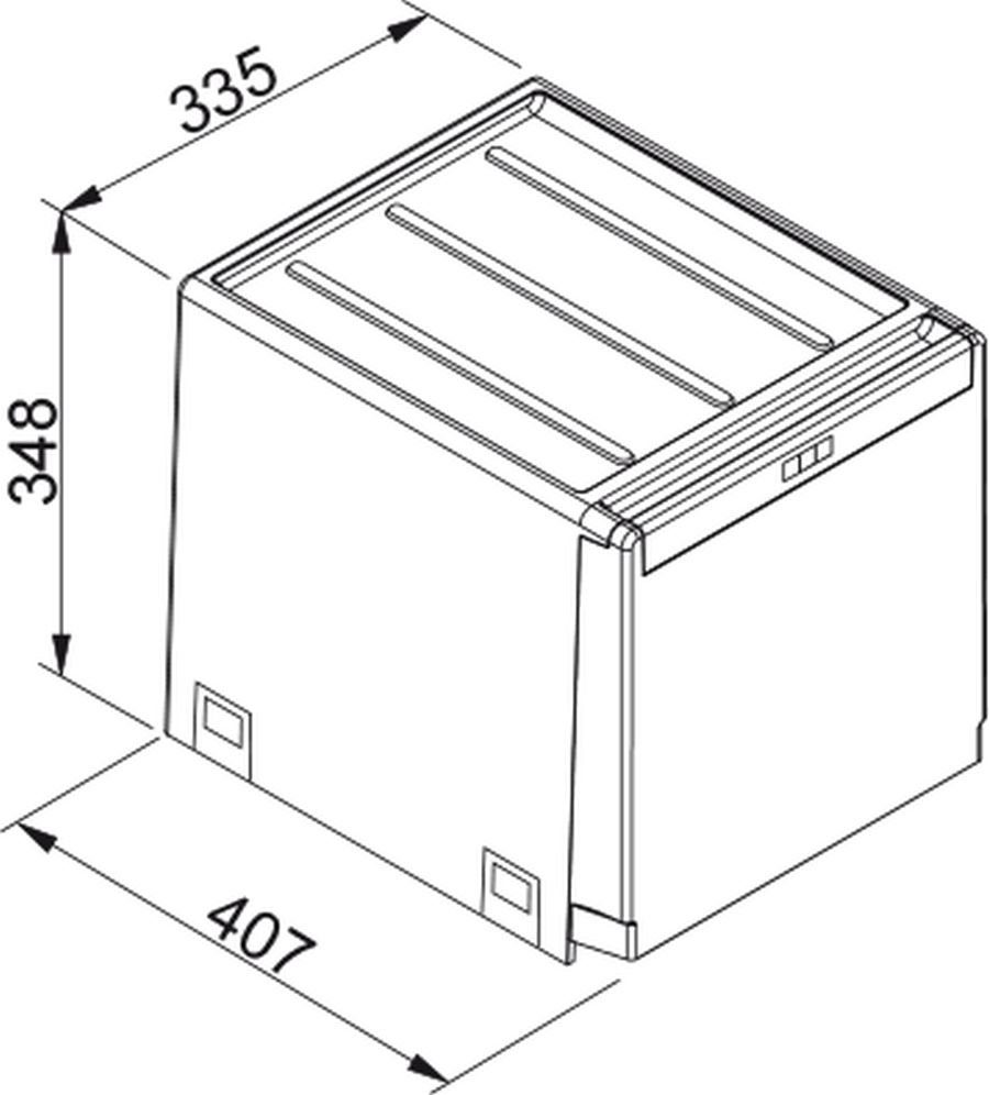 (134.0039.329) Abfalltrennsystem 40 Cube Einbaumülleimer Franke FRANKE
