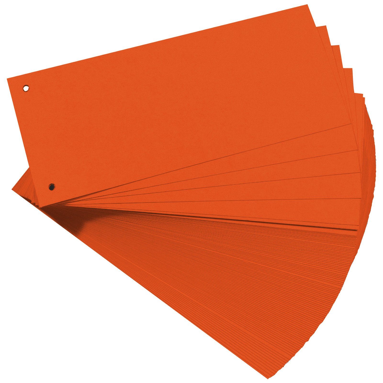 Falken Aktenordner, Trennstreifen Aktenfahnen Trennblätter Karton 240x105 mm Orange