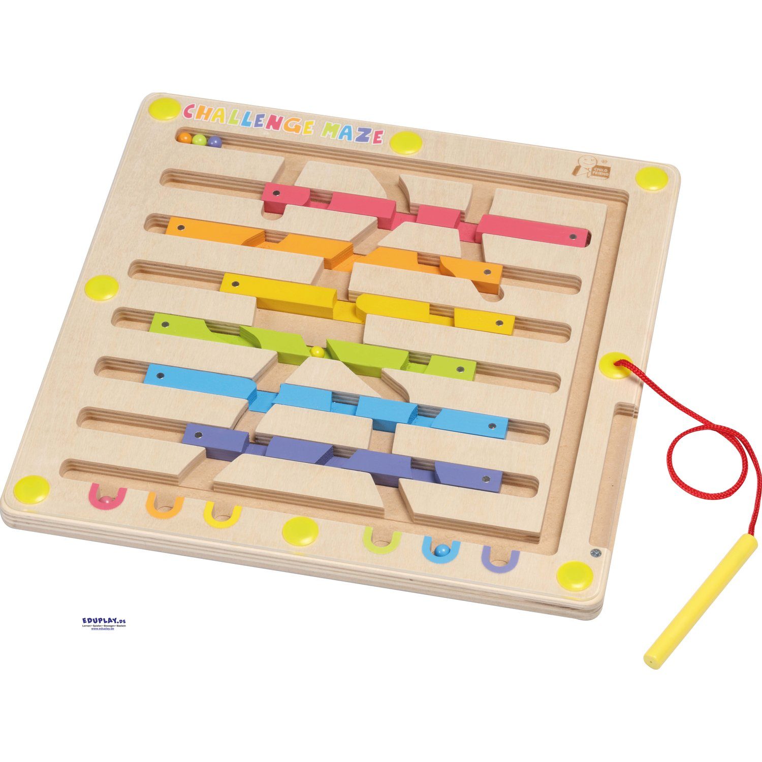 EDUPLAY Lernspielzeug Magnetspiel Hindernisse, 30 x 30 x 1,8 cm