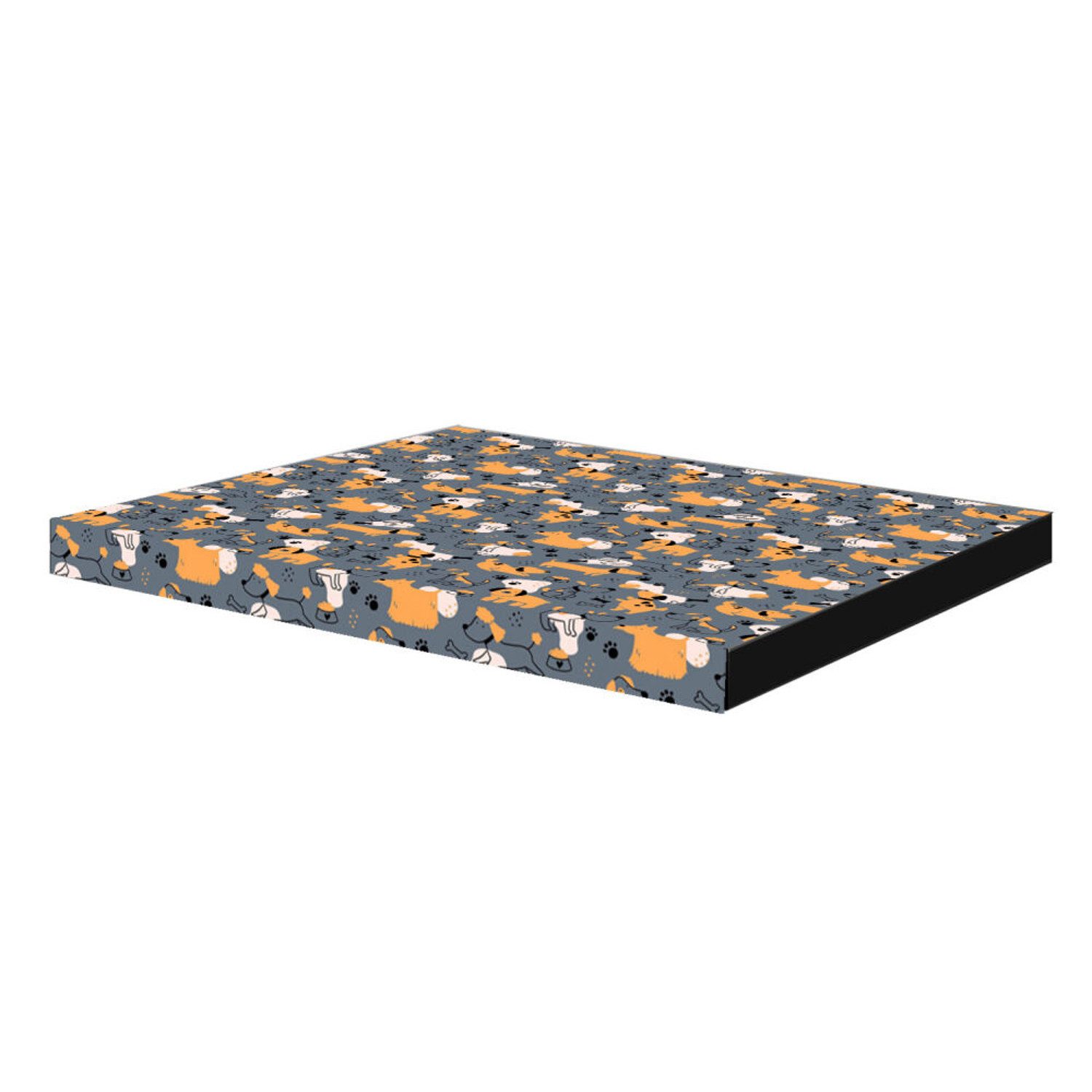 Bertoni Hundematte Matratze XL 80x55 cm, Schaumstoff, Schaumstoff, wasserdichter Bezug
