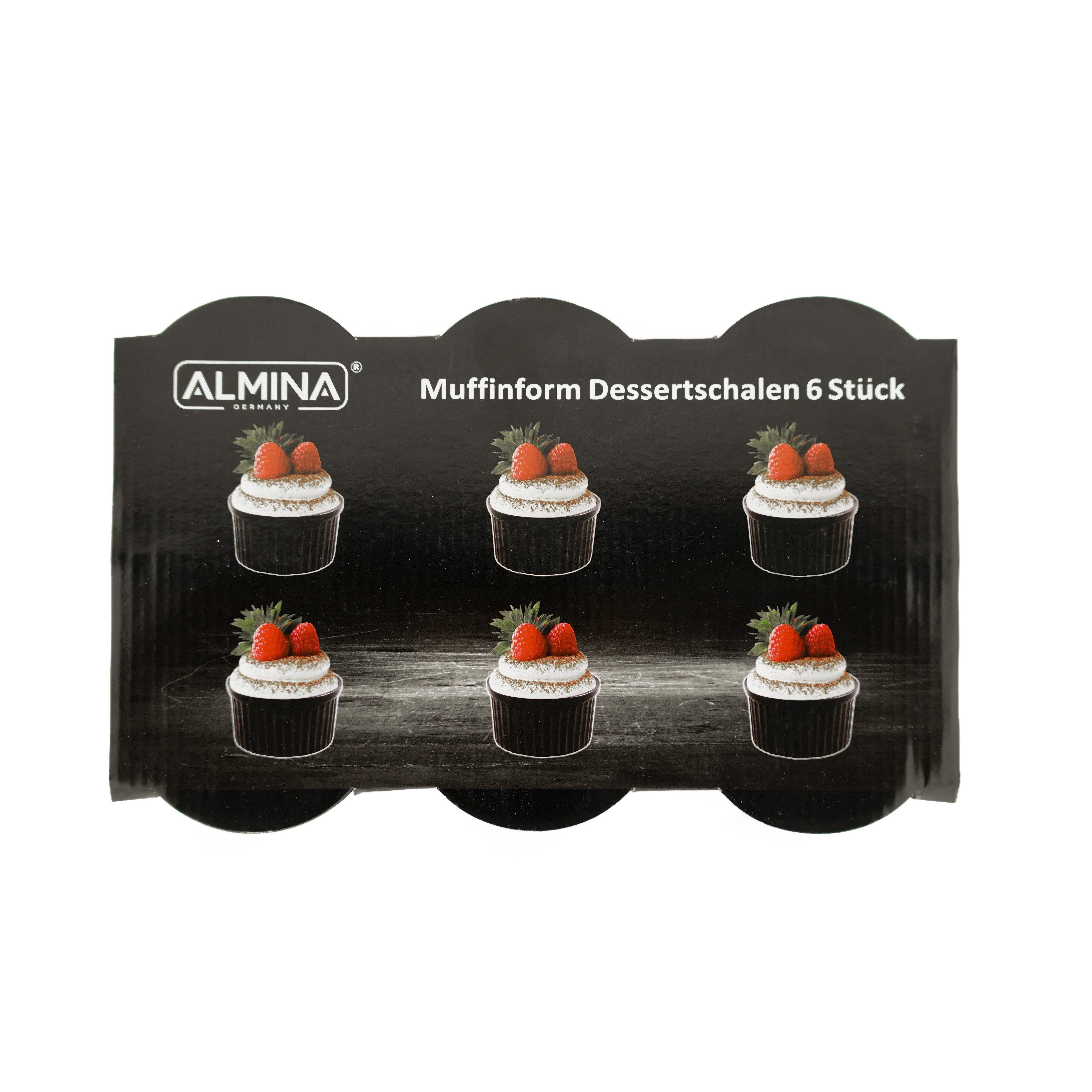Almina Muffinform 6 Teiliges Muffinform-Set Schale aus Porzellan Rund 180 ml – Bild 5 von 5