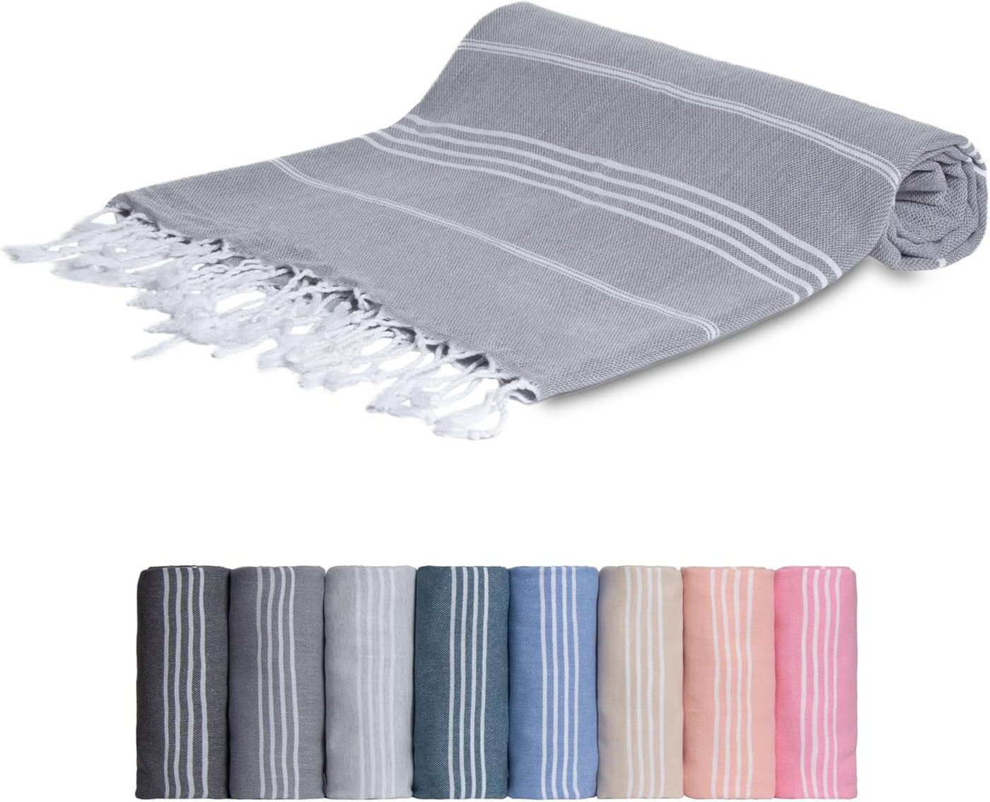 livessa Strandtuch Baumwolle Strandtuch - Saunatuch - Turkish Hamamtuch - Badetuch, Baumwolle, 100 % Baumwolle - 100x200 cm