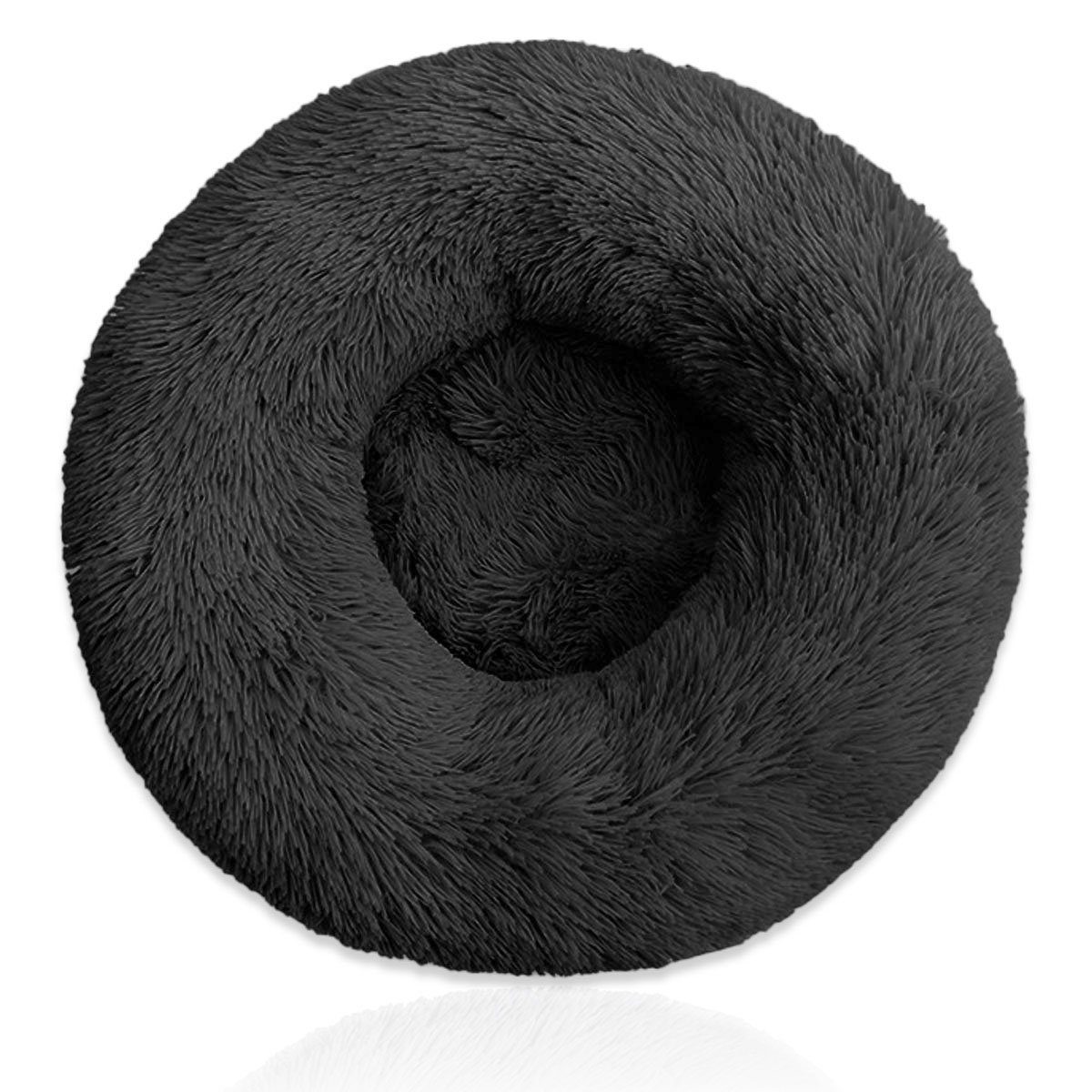 mixed24 Tierkorb Plüsch Hundebett Katzenbett Donut Kissen Hundekorb rund weich, waschbar